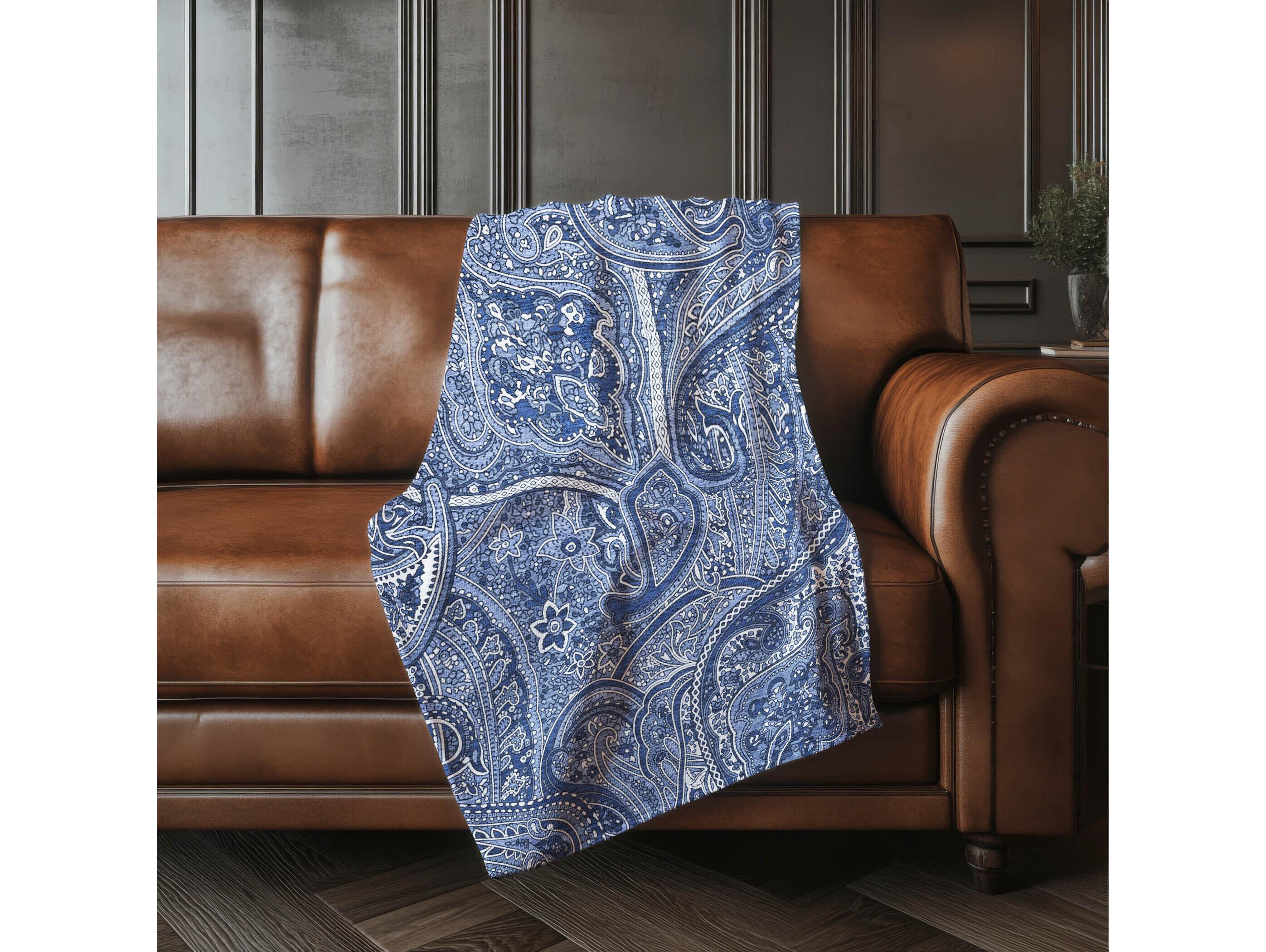 Dalyn Sherpa Blue Polyester Throw