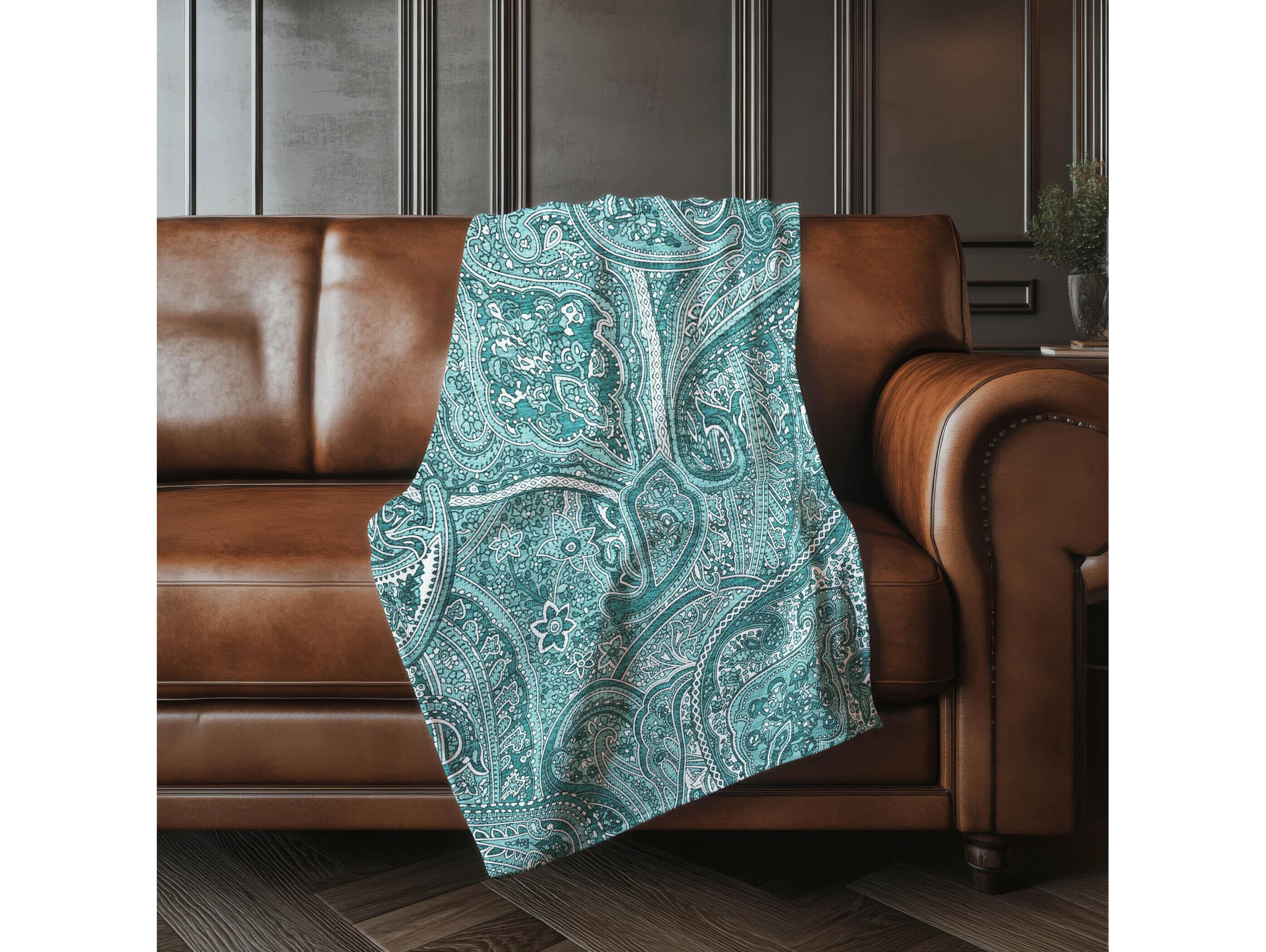 Dalyn Sherpa Teal Polyester Throw