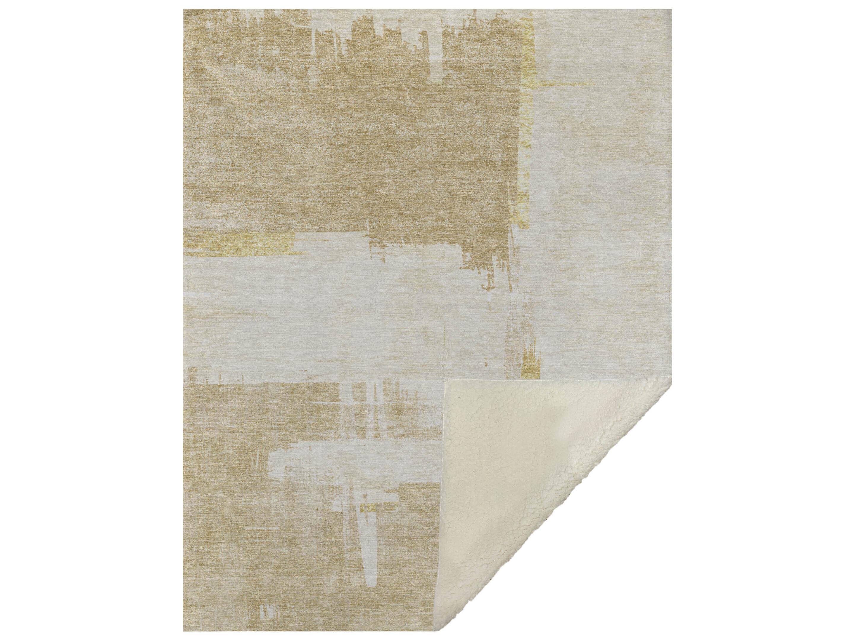 Dalyn Sherpa Brown Polyester Throw