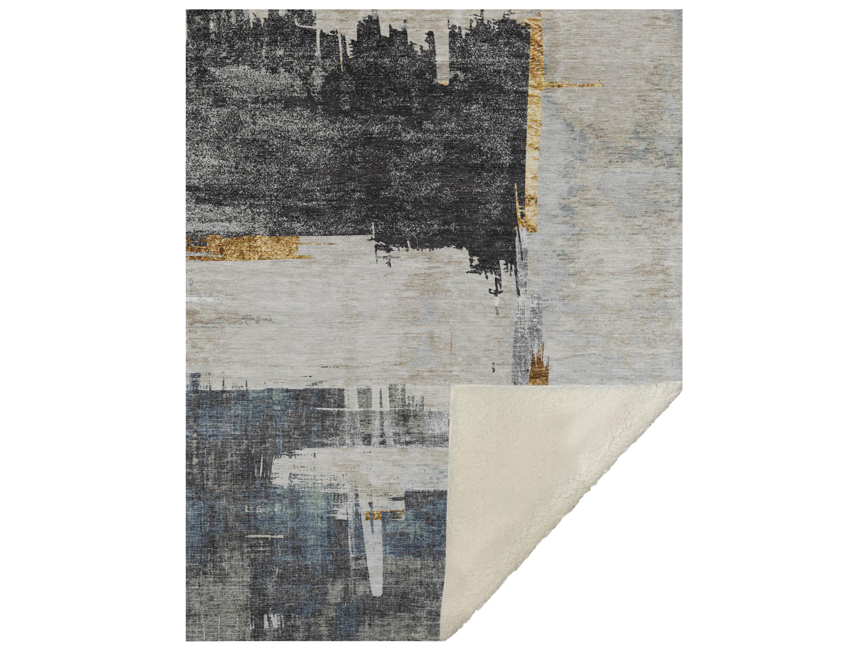 Dalyn Sherpa Gray Polyester Throw