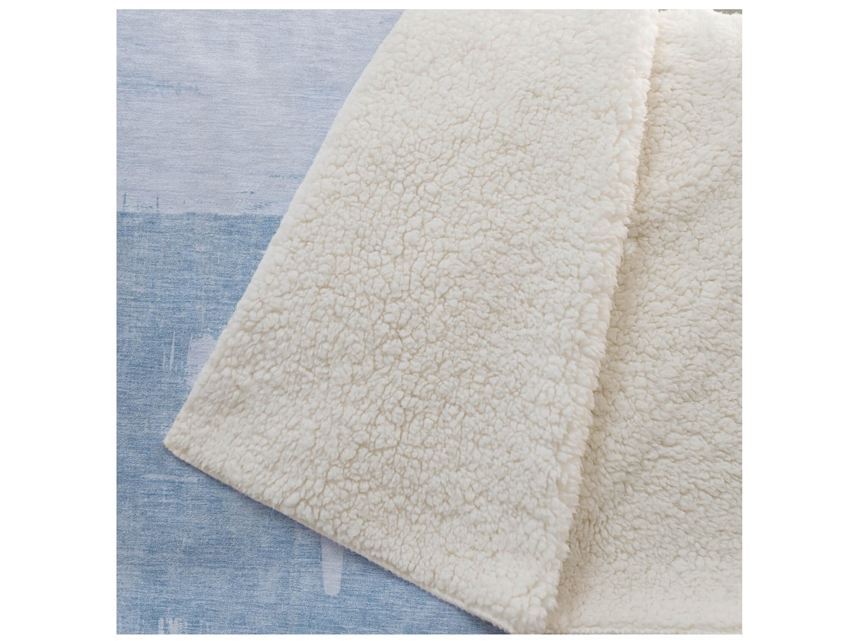 Dalyn Sherpa Blue Polyester Throw