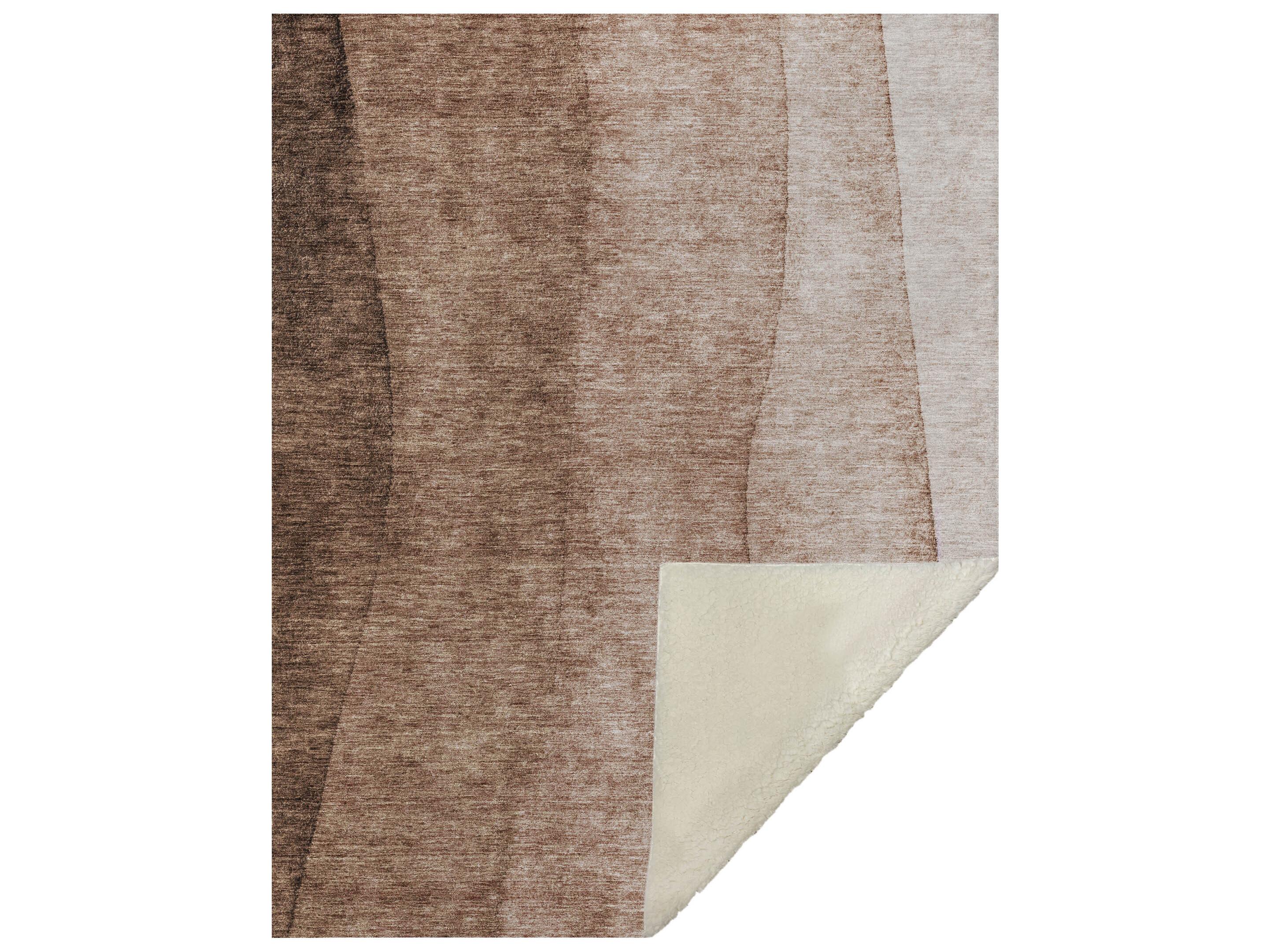 Dalyn Sherpa Brown Polyester Throw