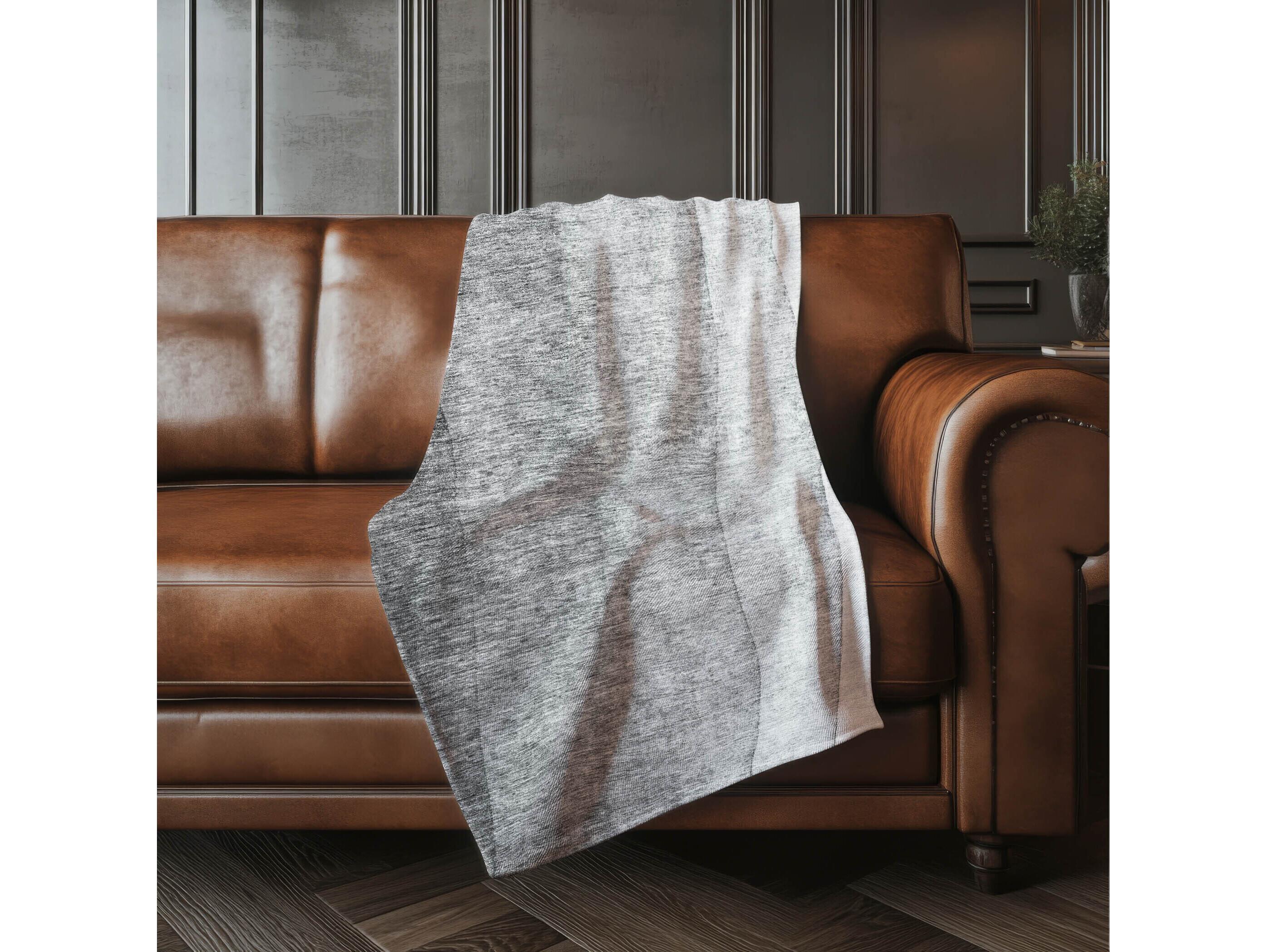 Dalyn Sherpa Gray Polyester Throw