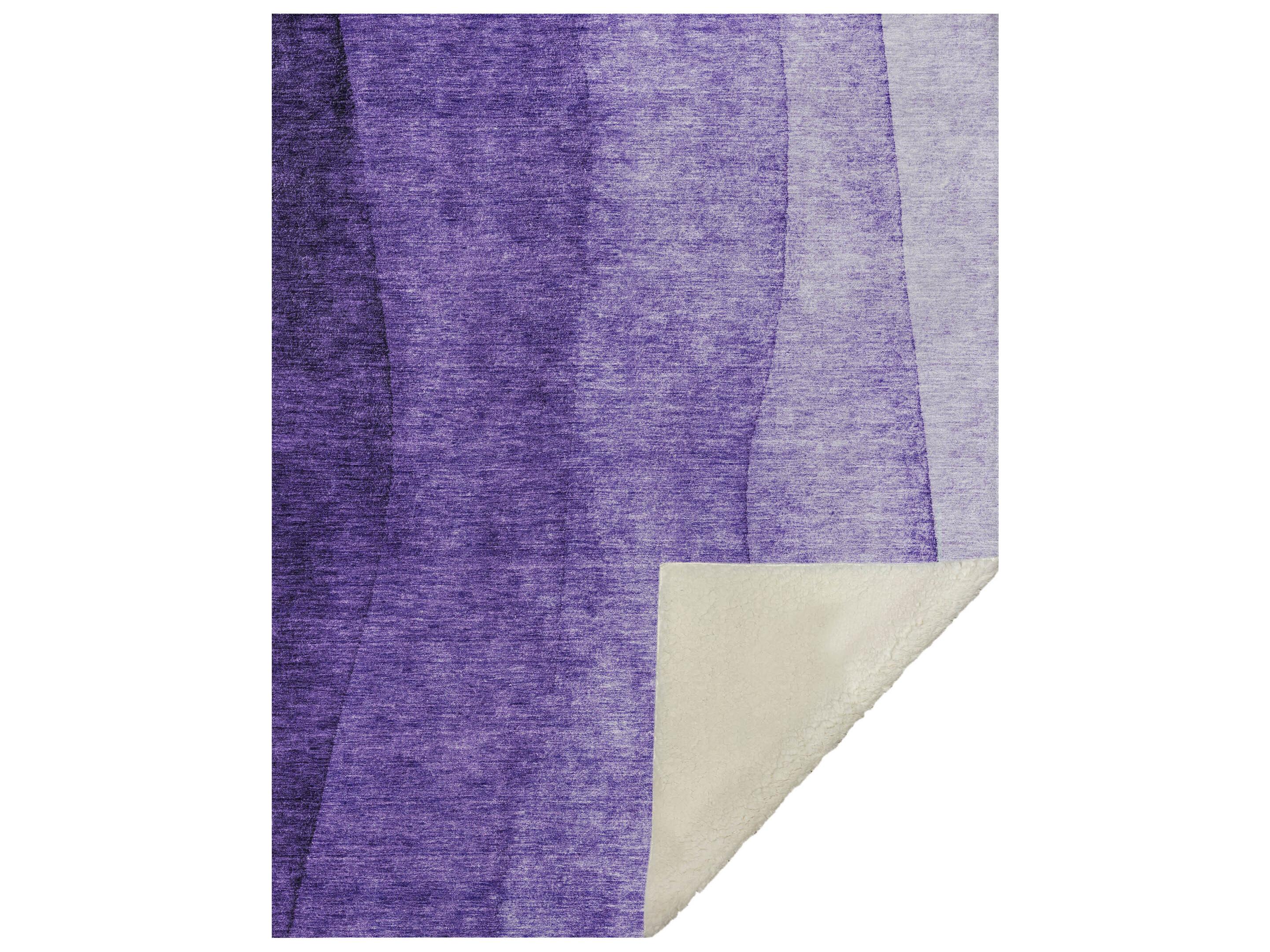 Dalyn Sherpa Purple Polyester Throw