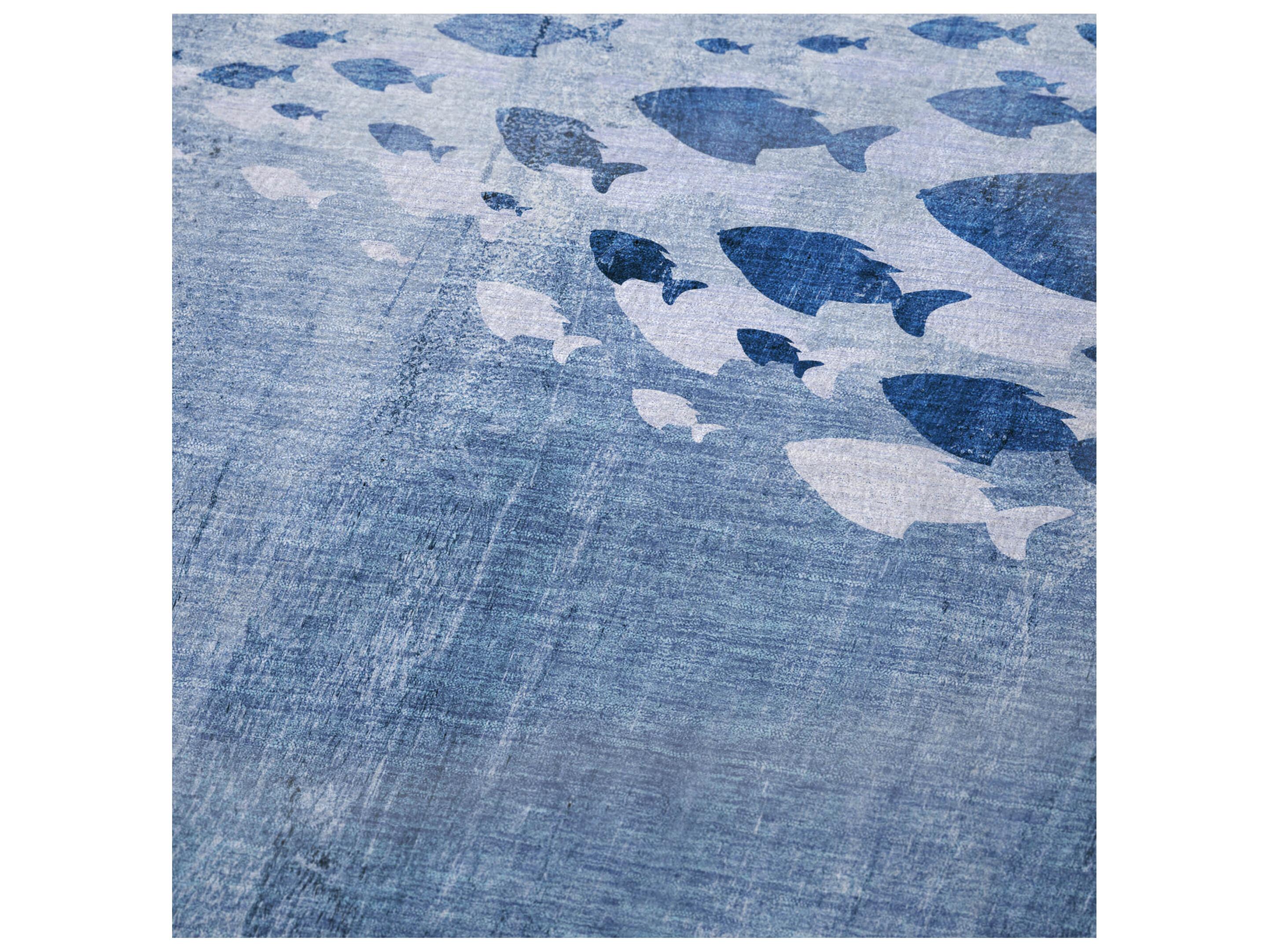 Dalyn Sherpa Blue Polyester Throw