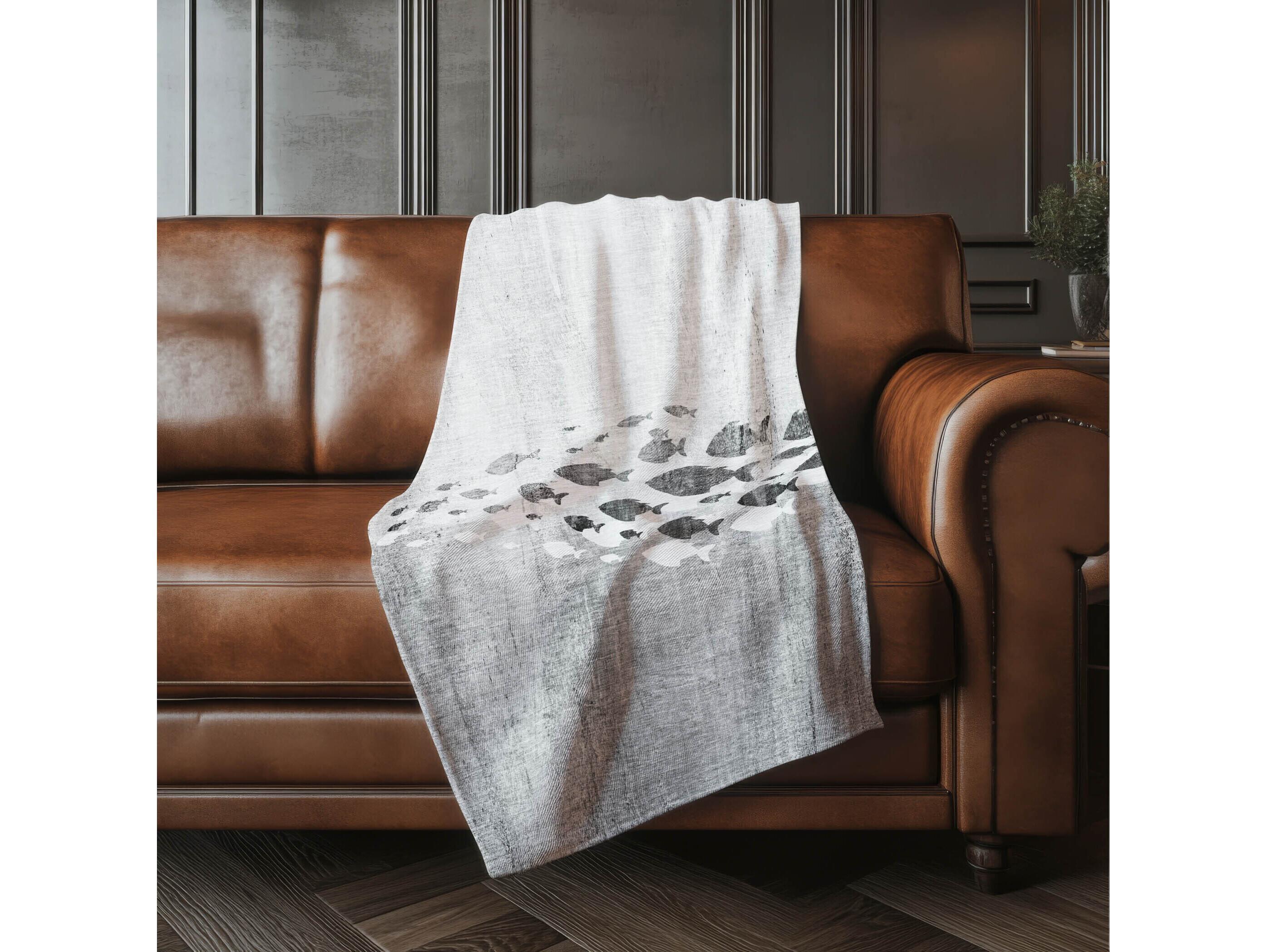 Dalyn Sherpa Gray Polyester Throw