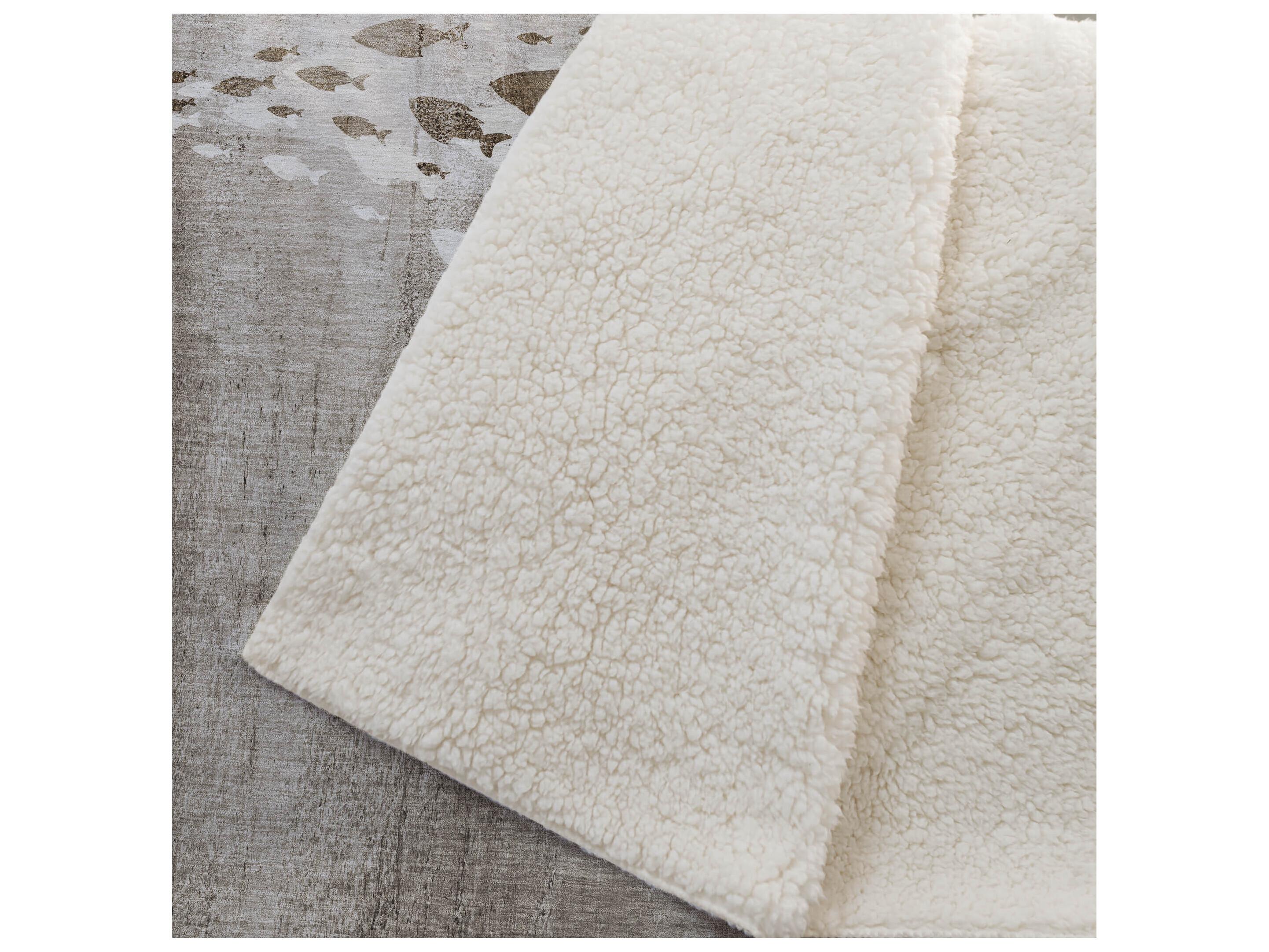 Dalyn Sherpa Brown Polyester Throw