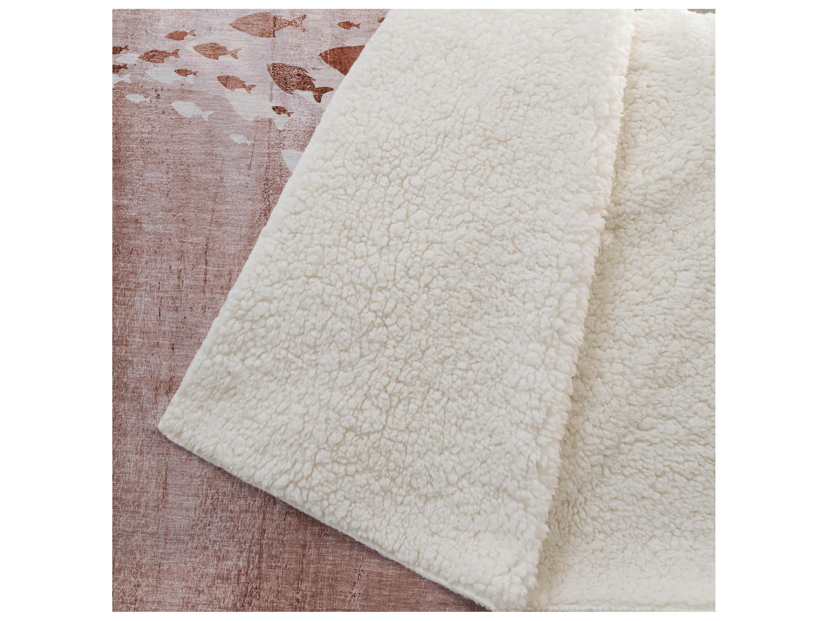 Dalyn Sherpa Orange Polyester Throw