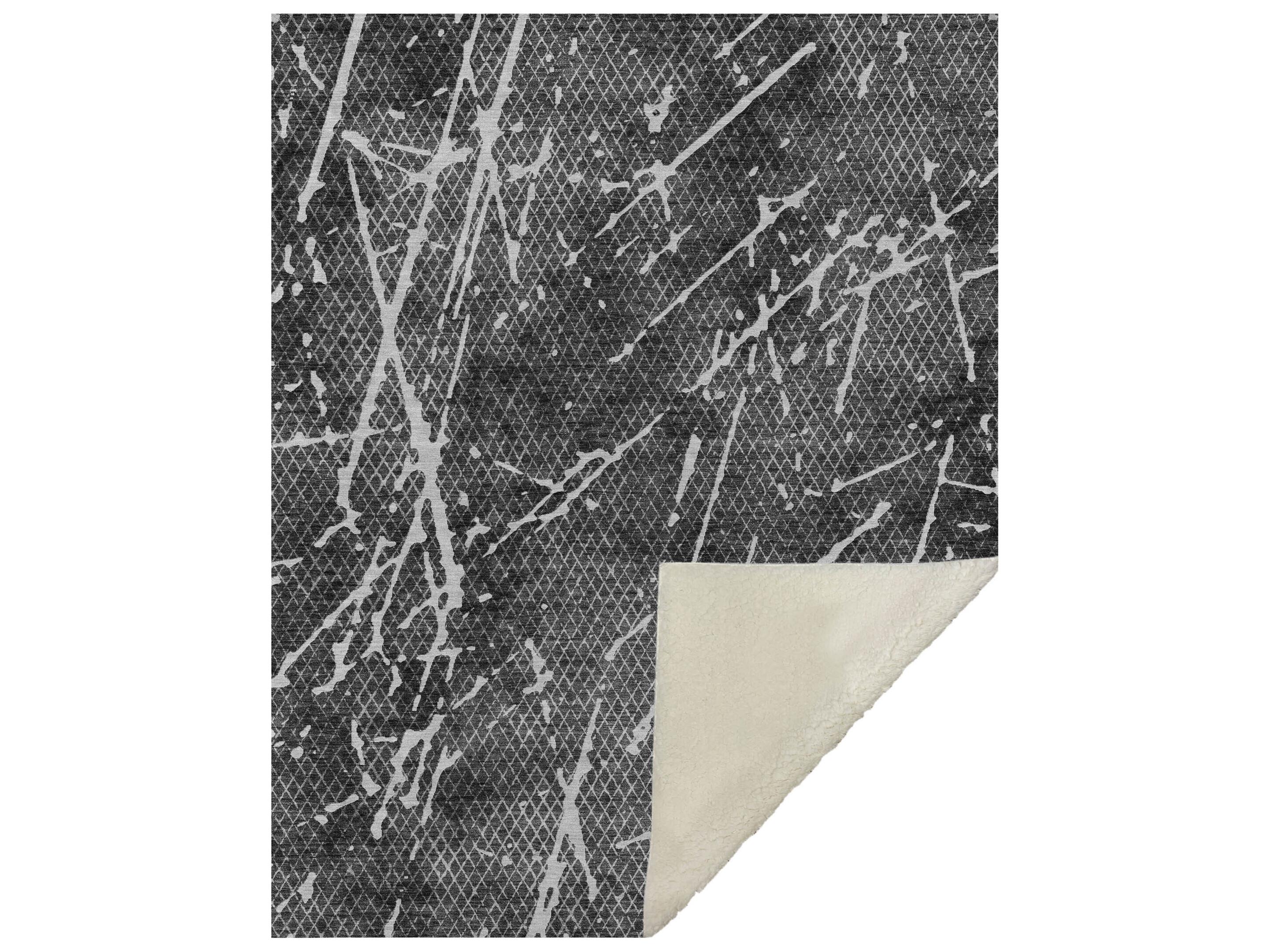 Dalyn Sherpa Gray Polyester Throw