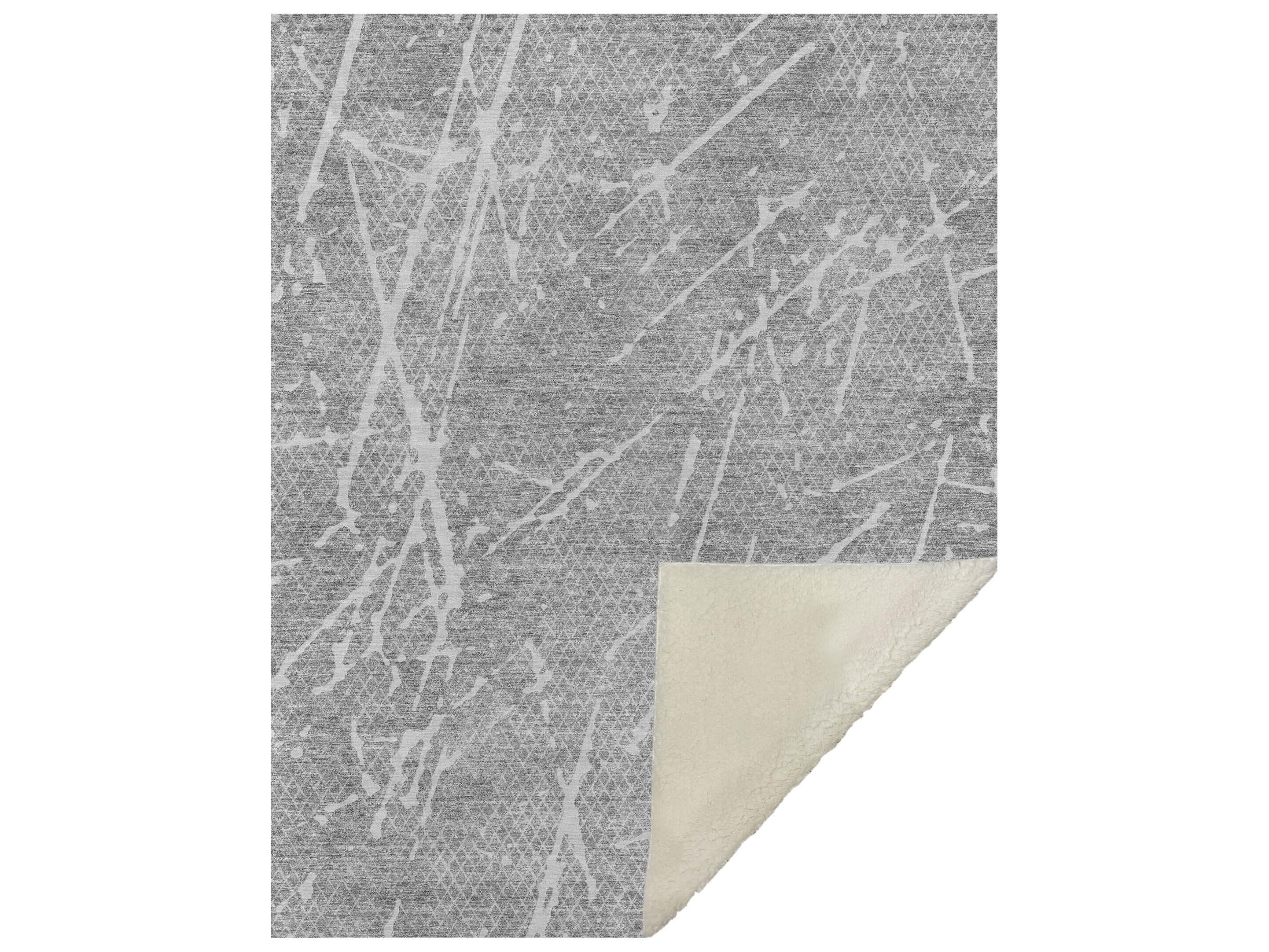 Dalyn Sherpa Gray Polyester Throw