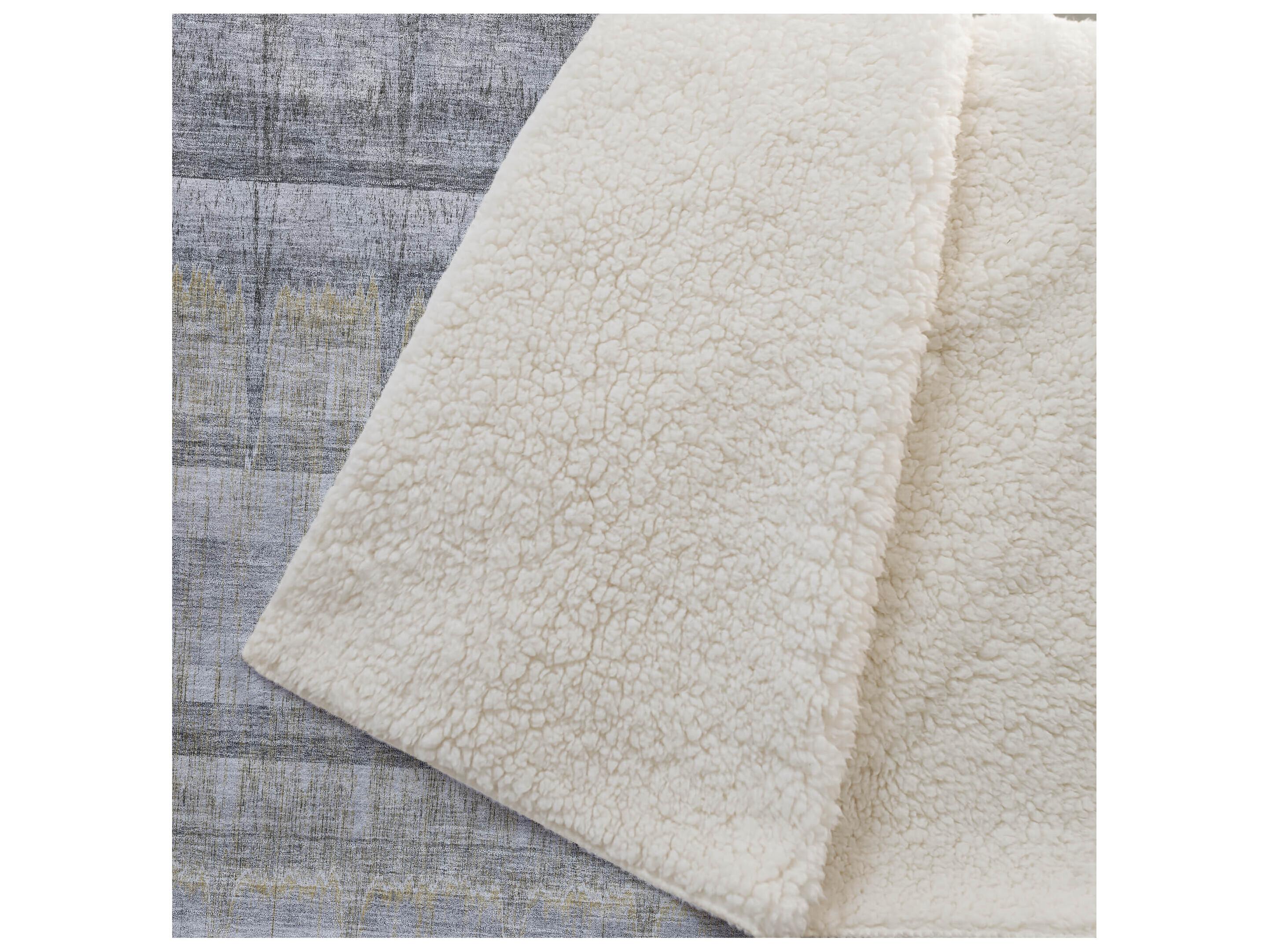 Dalyn Sherpa Gray Polyester Throw