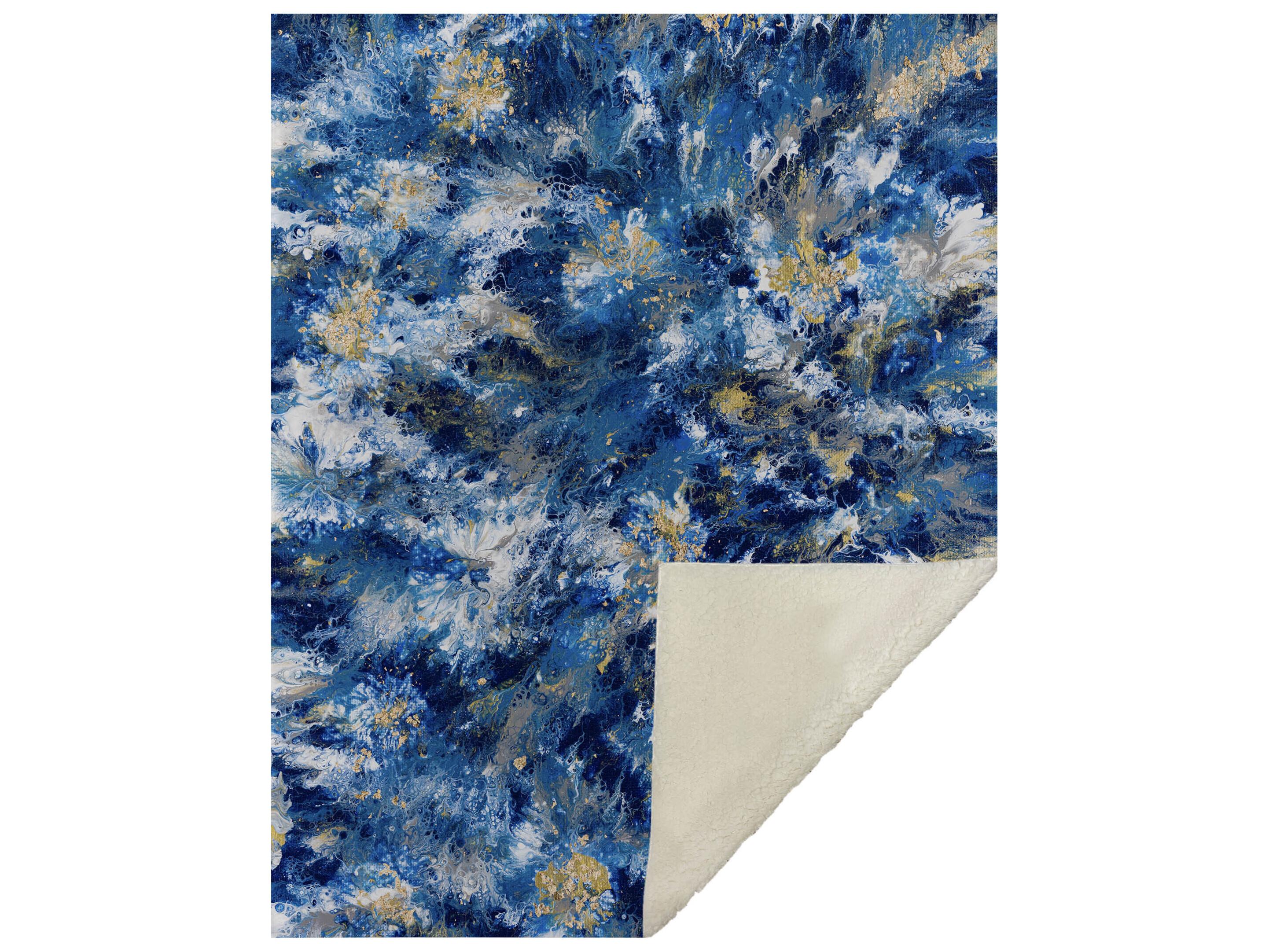 Dalyn Sherpa Blue Polyester Throw