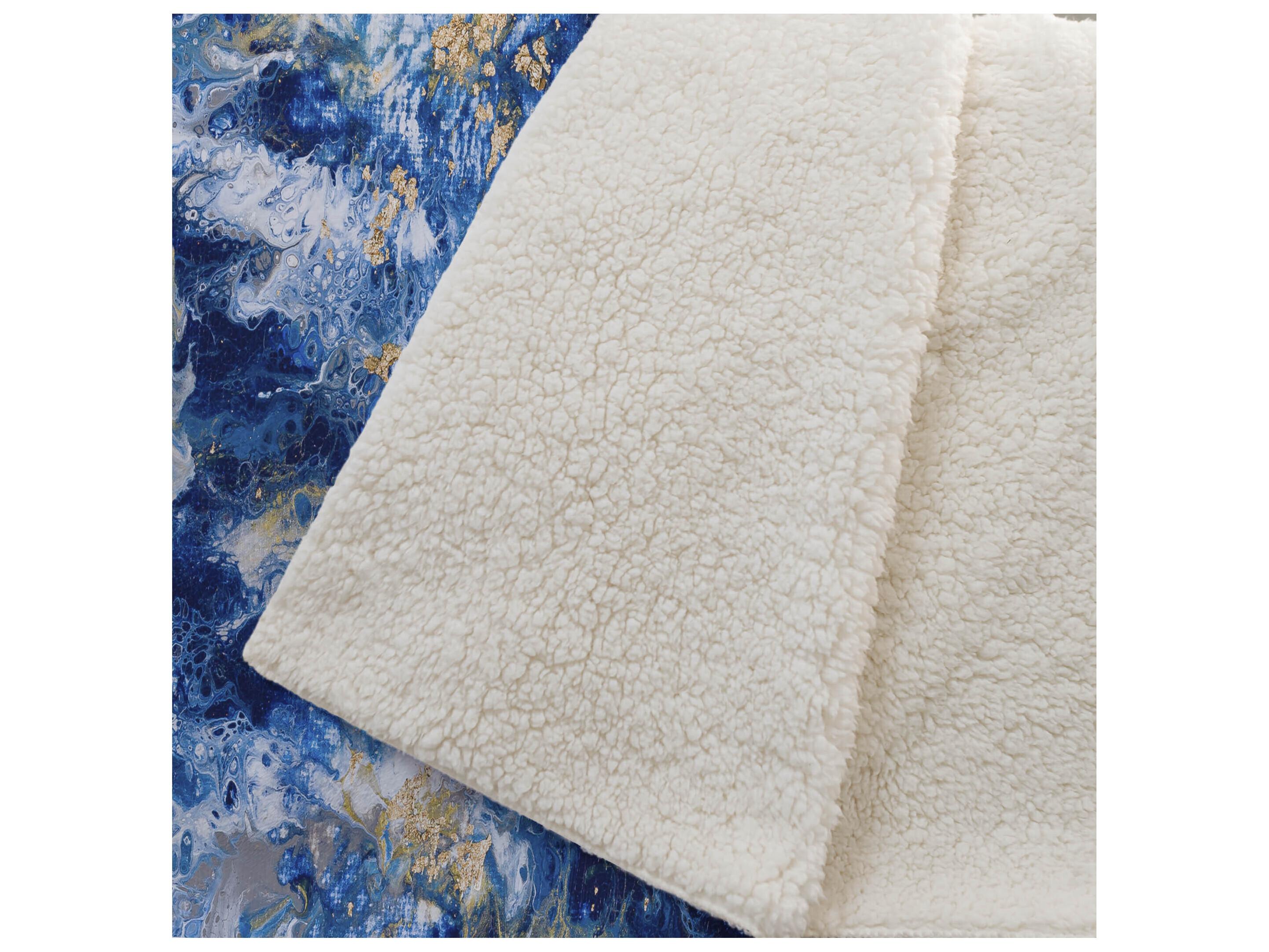 Dalyn Sherpa Blue Polyester Throw