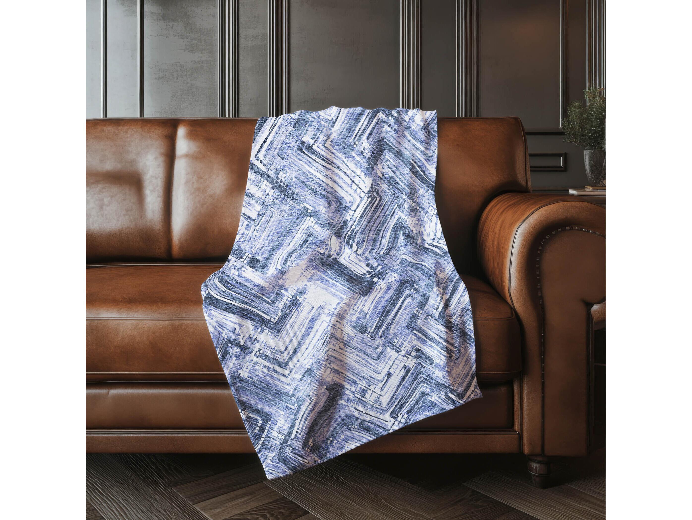 Dalyn Sherpa Blue Polyester Throw