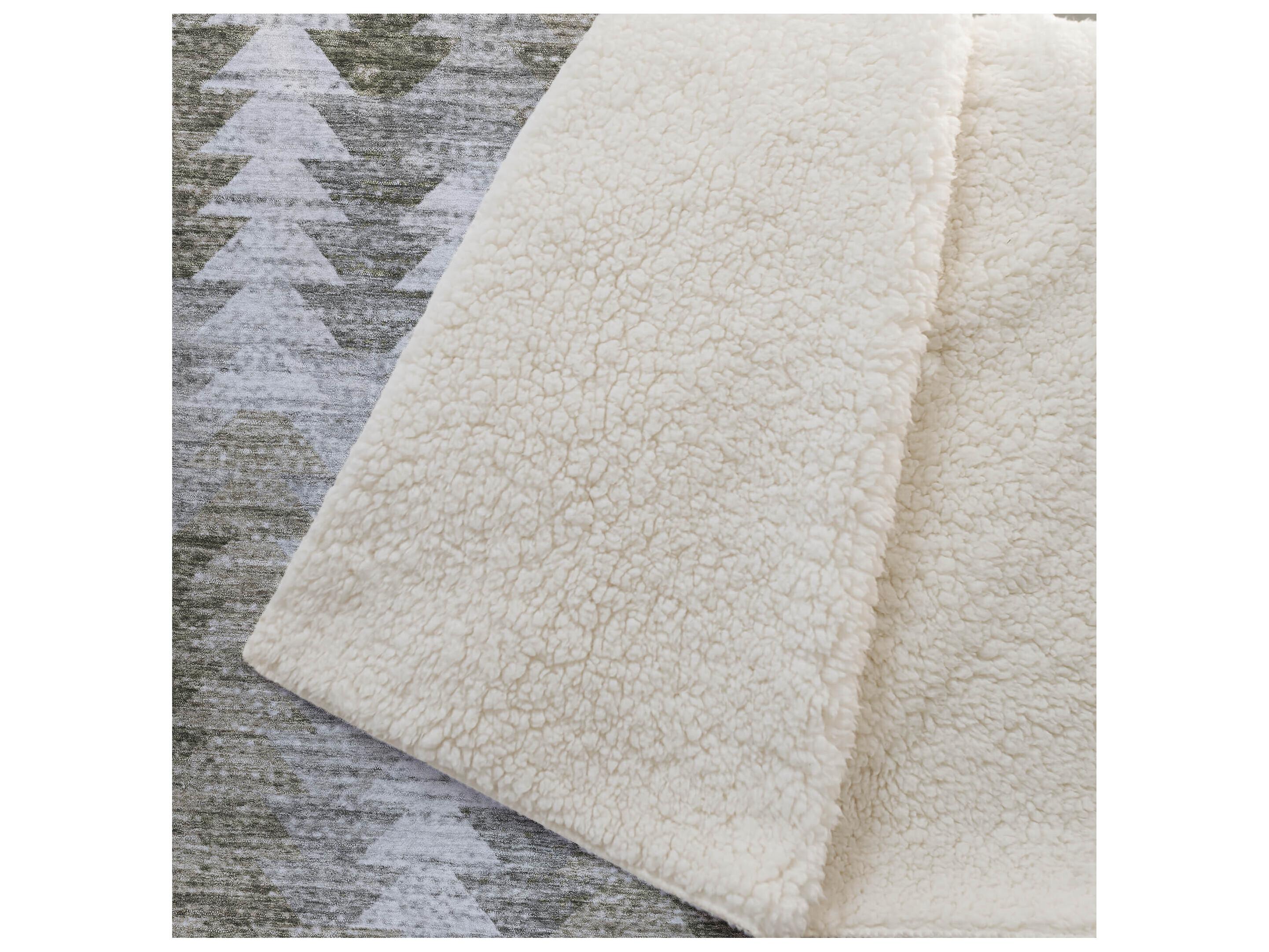 Dalyn Sherpa Brown Polyester Throw