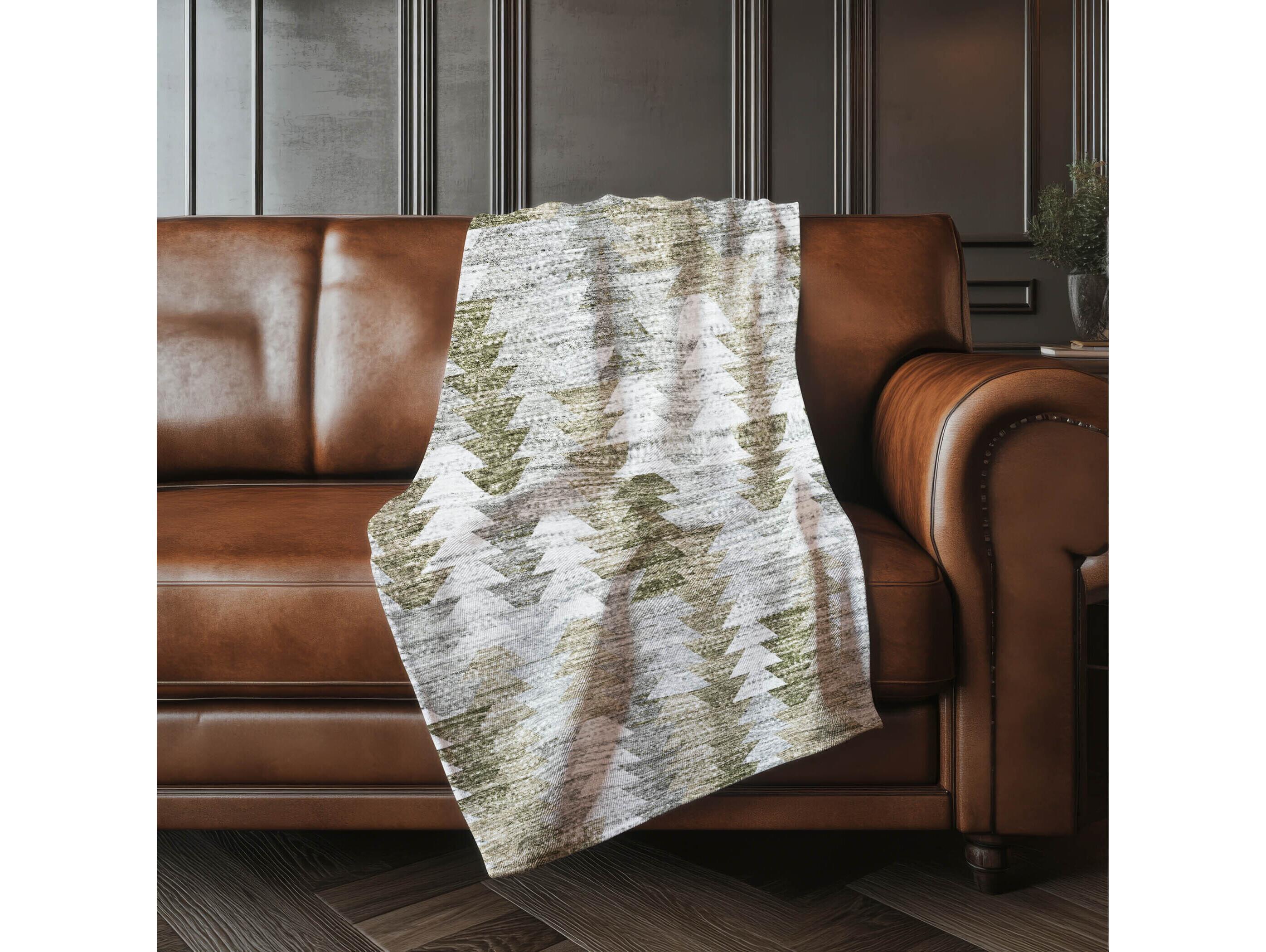 Dalyn Sherpa Brown Polyester Throw