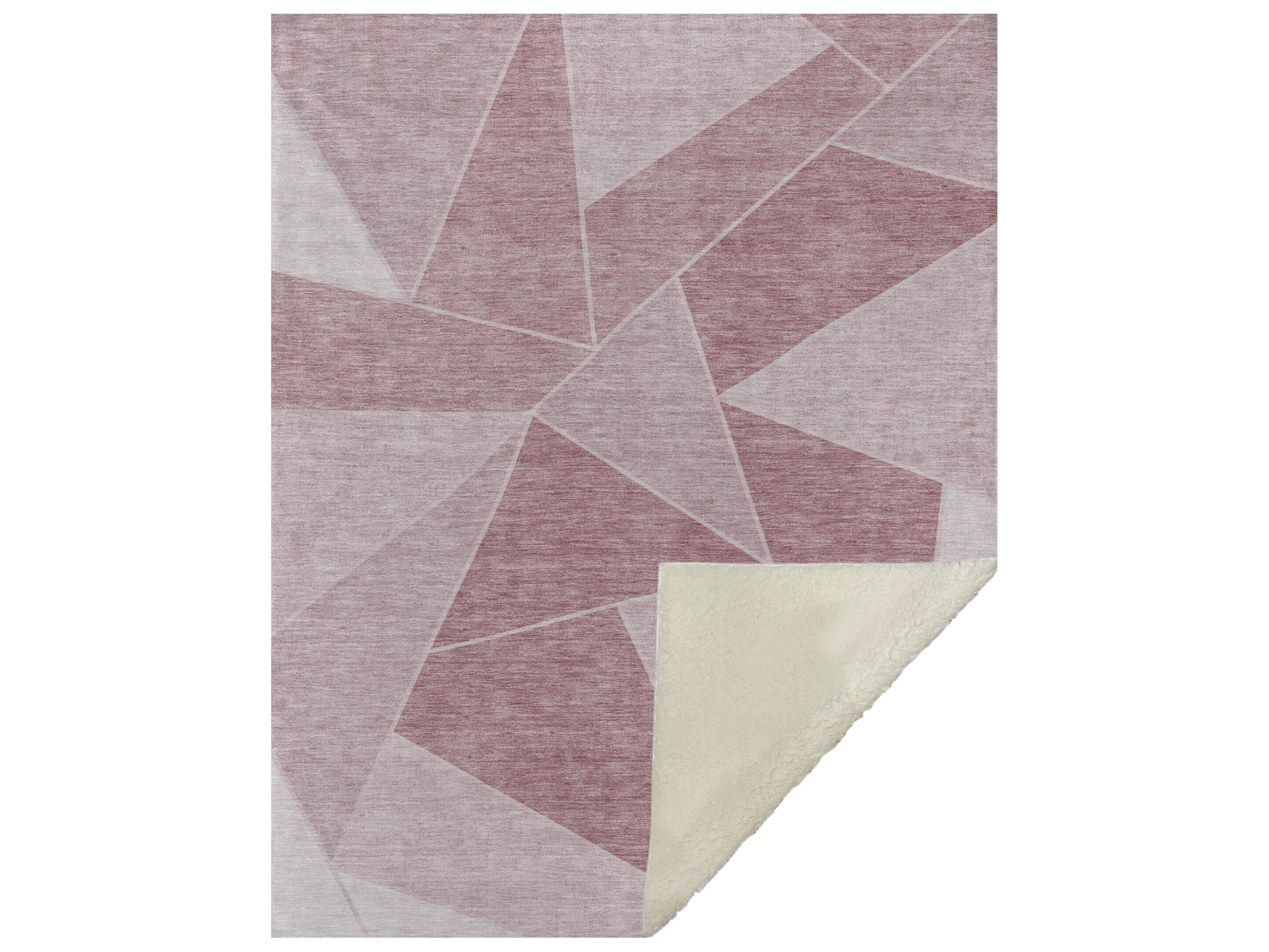 Dalyn Sherpa Pink Polyester Throw