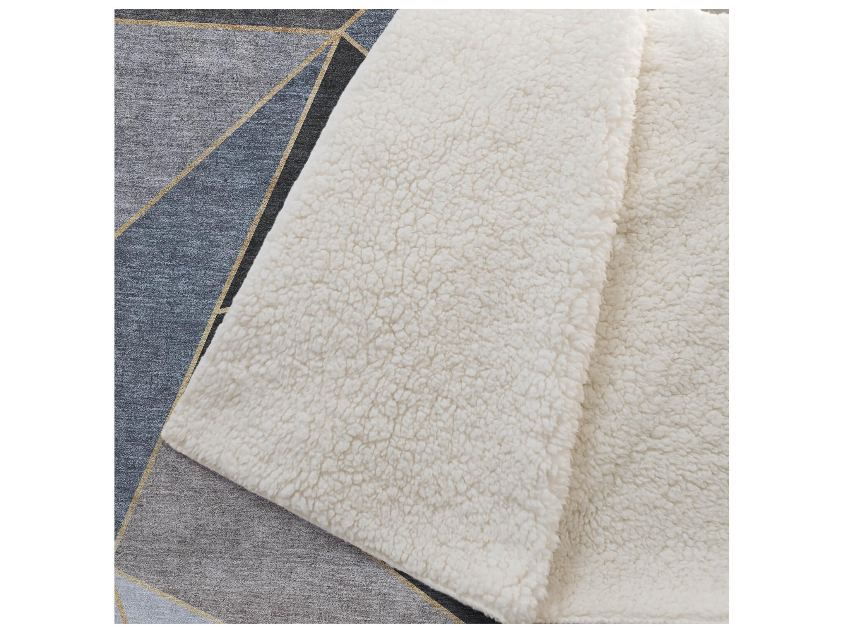 Dalyn Sherpa Blue Polyester Throw