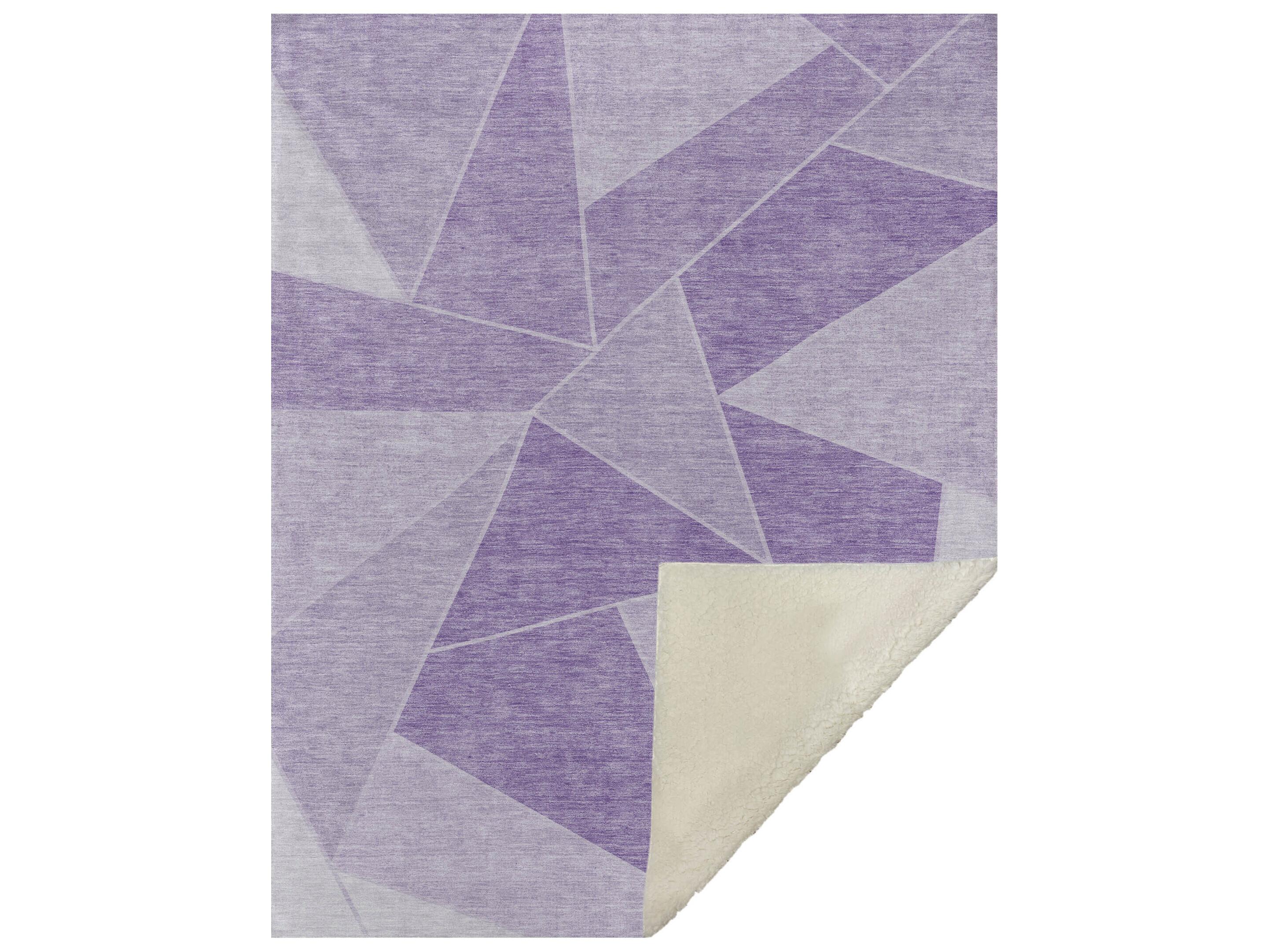 Dalyn Sherpa Purple Polyester Throw