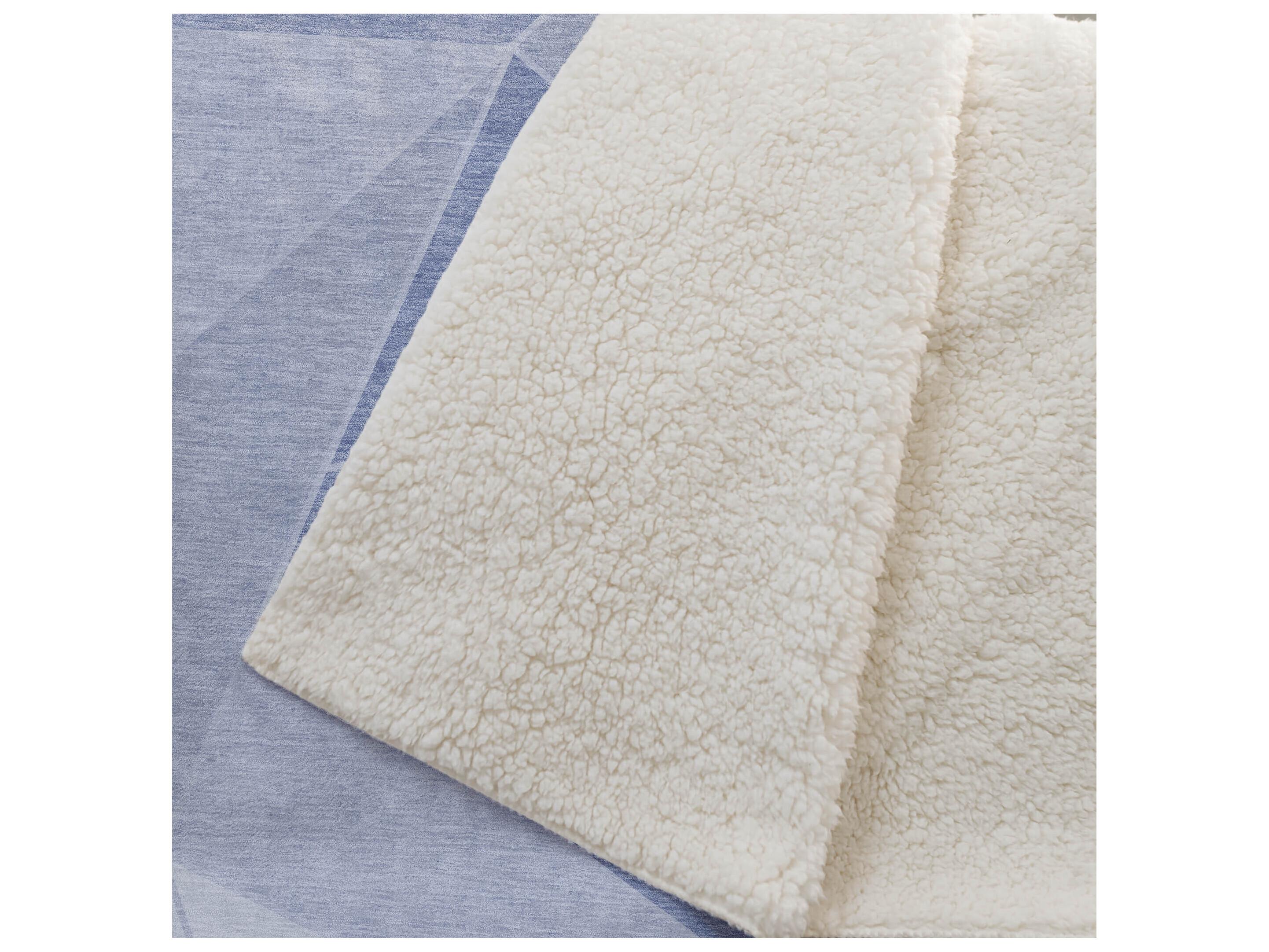 Dalyn Sherpa Blue Polyester Throw