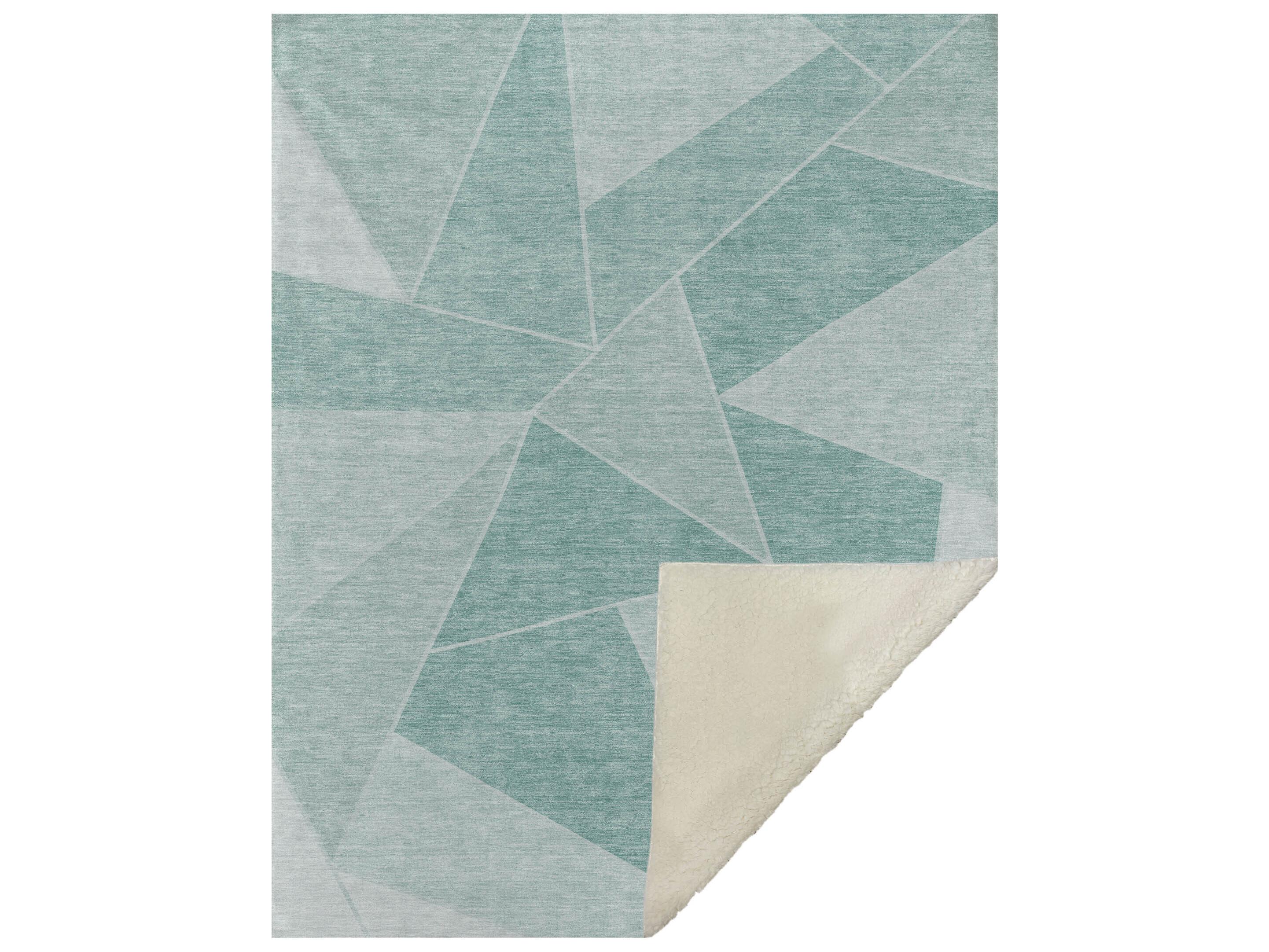 Dalyn Sherpa Teal Polyester Throw