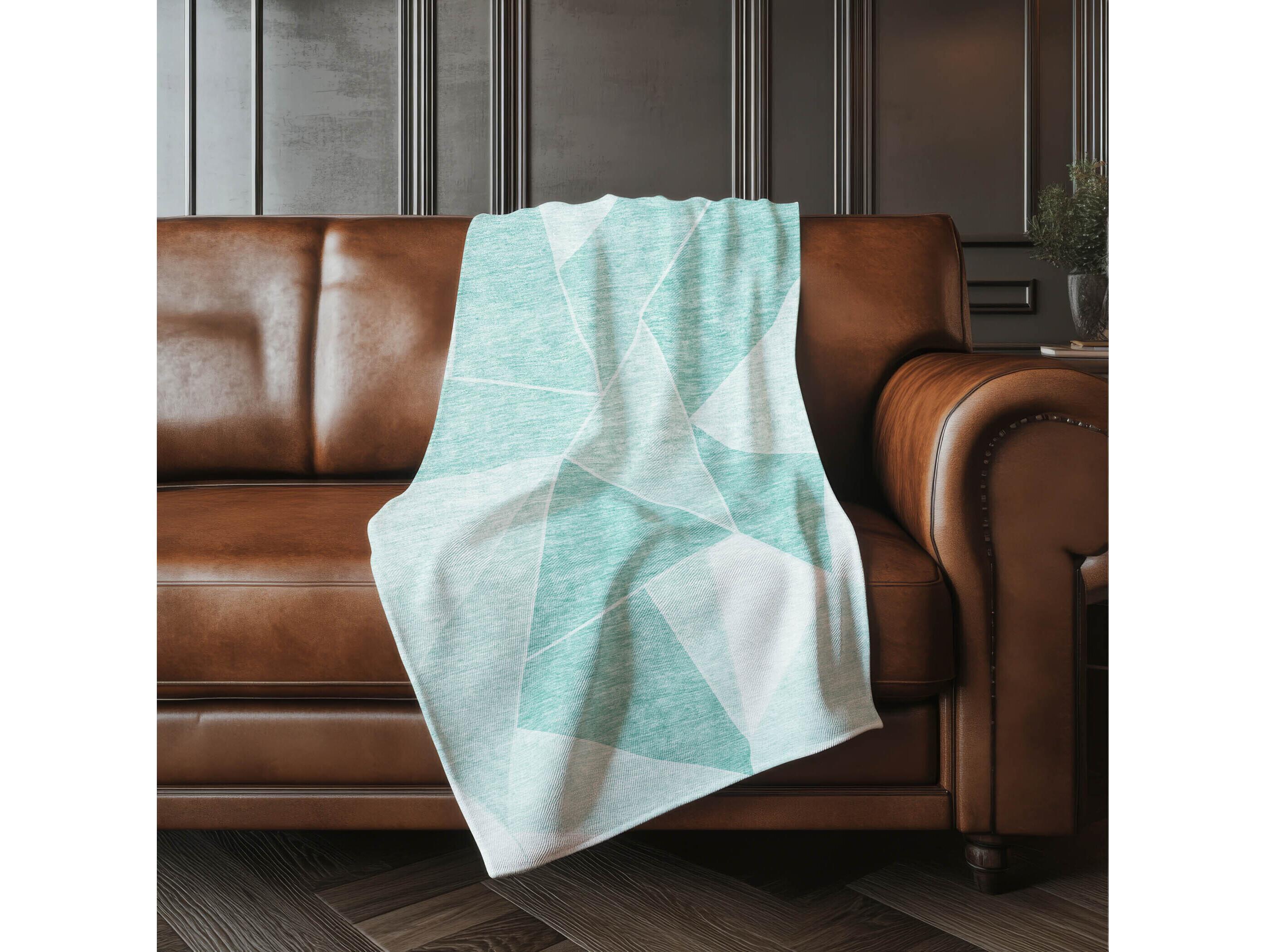 Dalyn Sherpa Teal Polyester Throw
