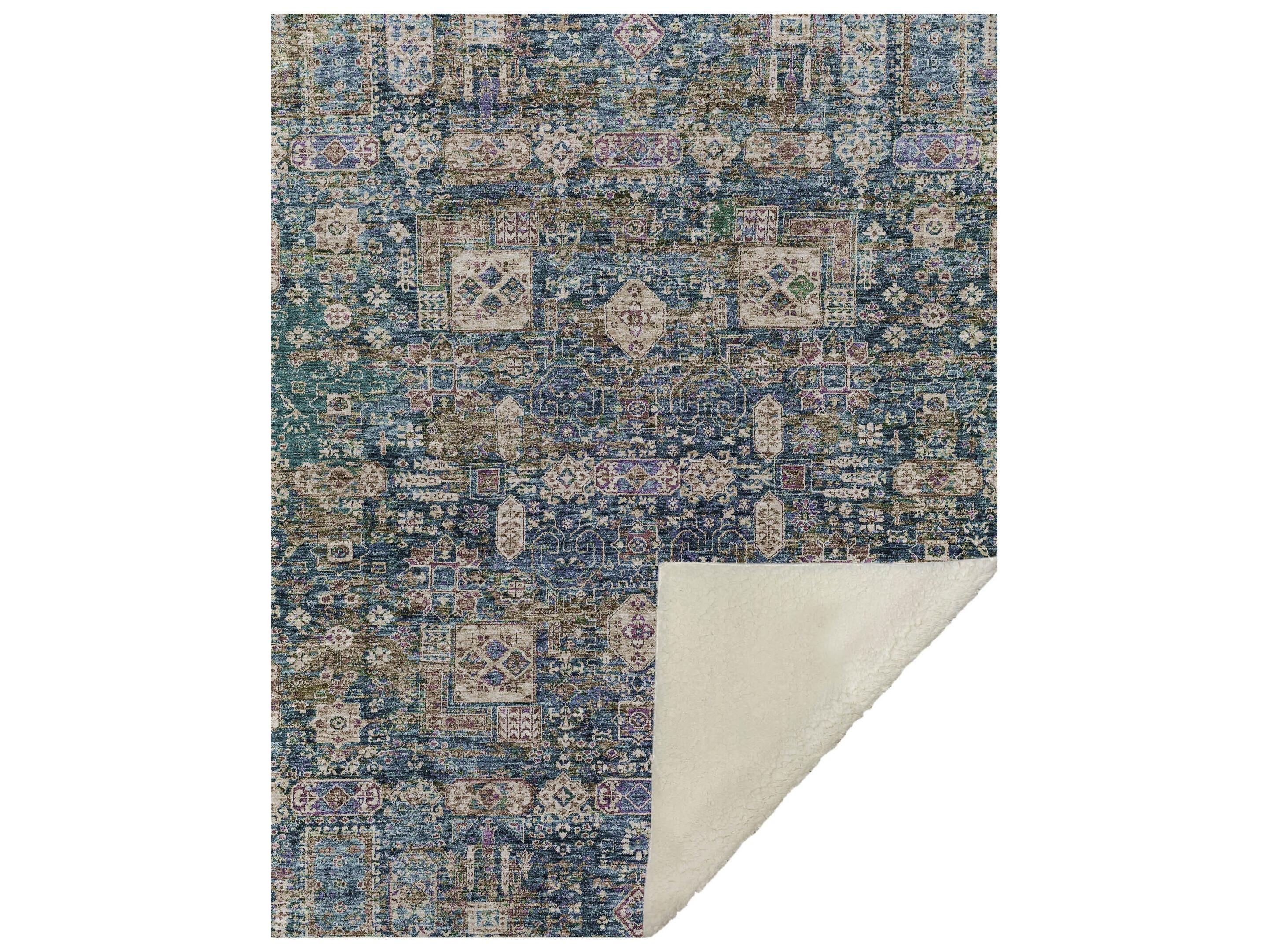 Dalyn Sherpa Green Polyester Throw