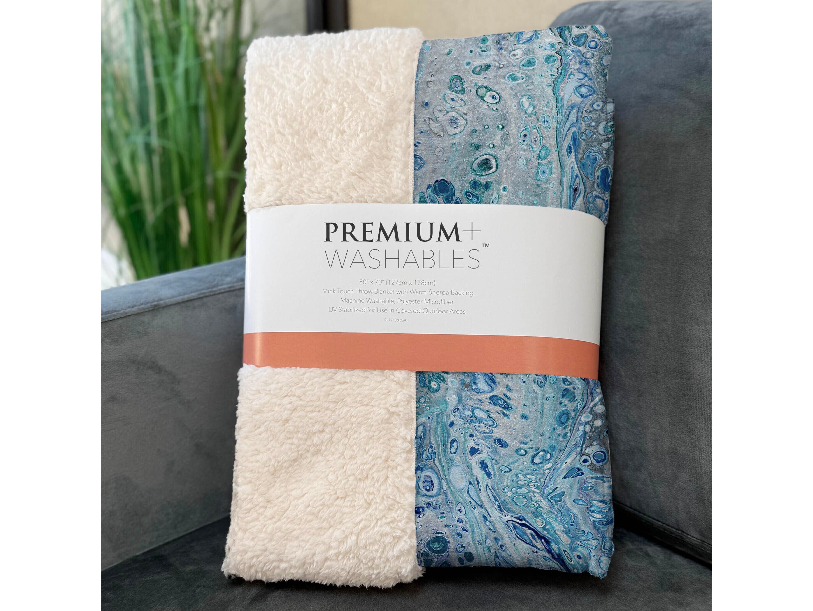 Dalyn Sherpa Blue Polyester Throw