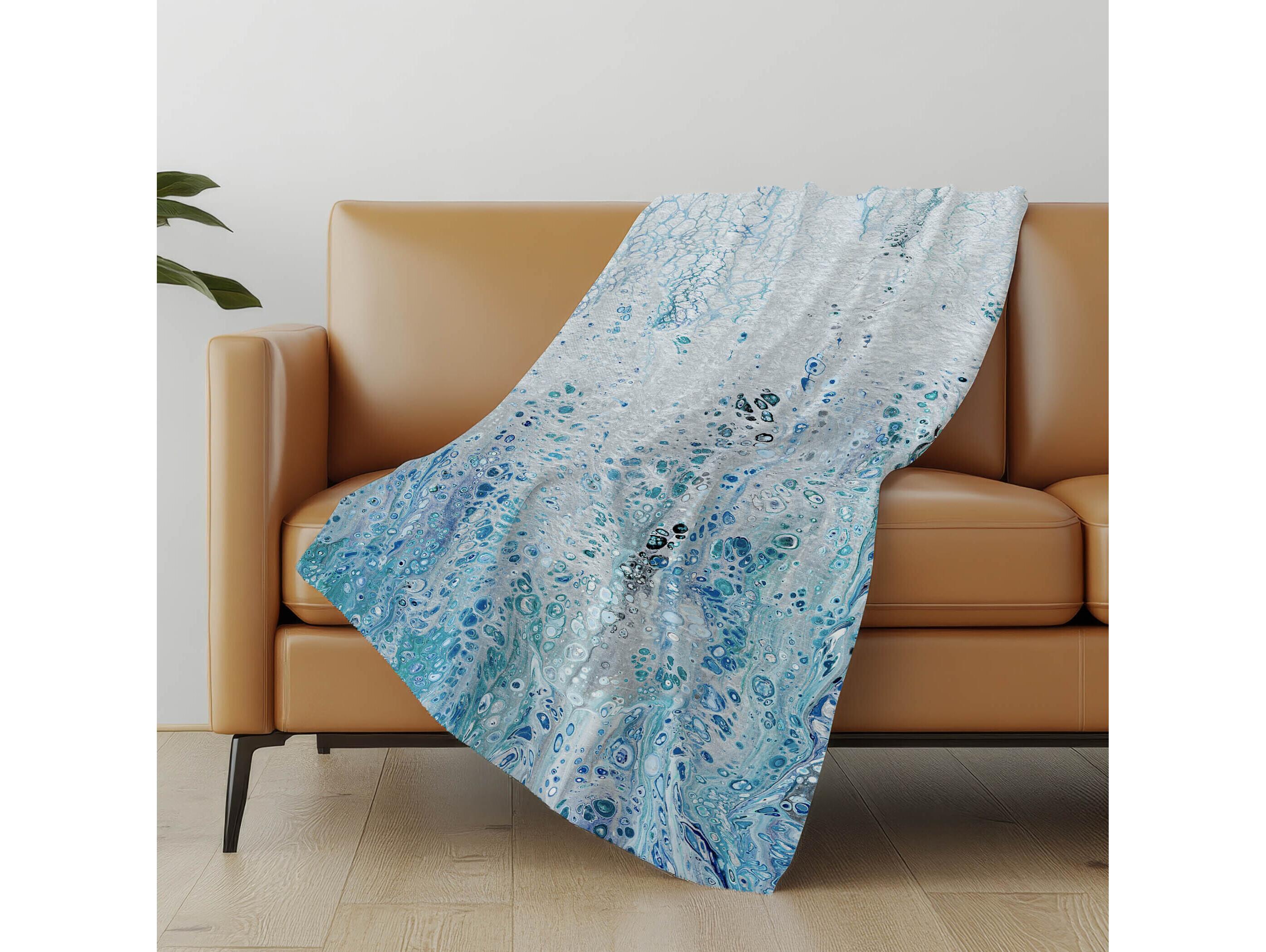 Dalyn Sherpa Blue Polyester Throw