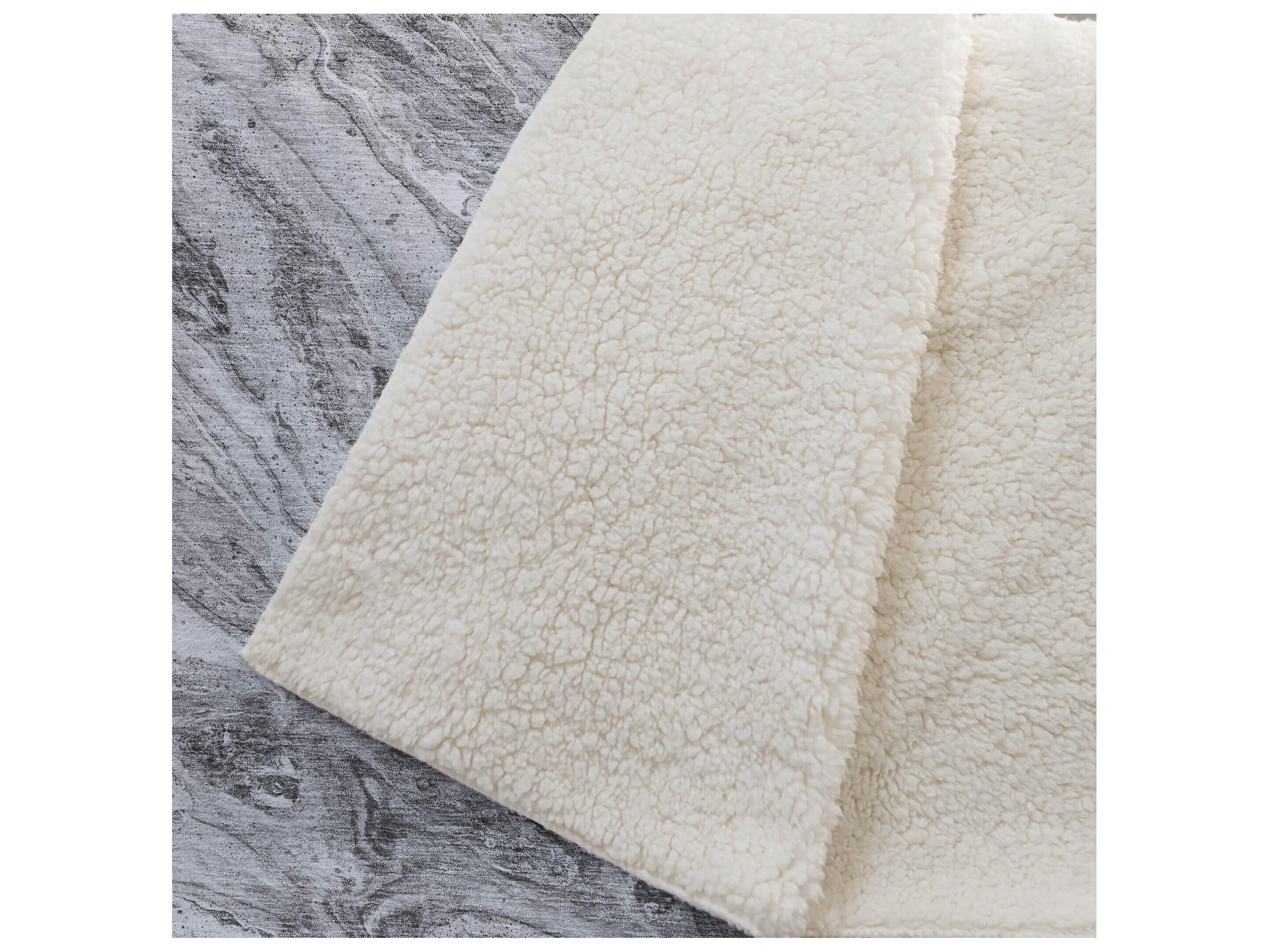 Dalyn Sherpa Gray Polyester Throw