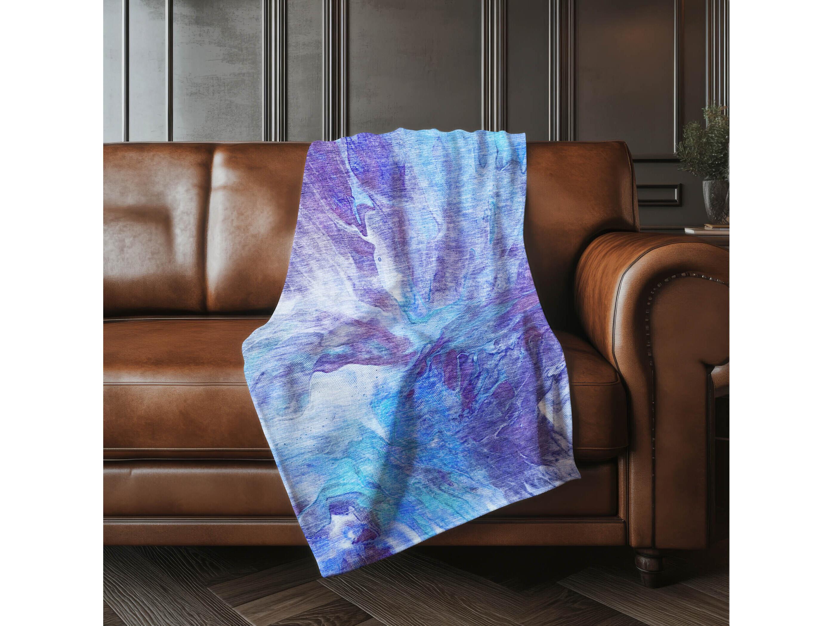 Dalyn Sherpa Blue Polyester Throw