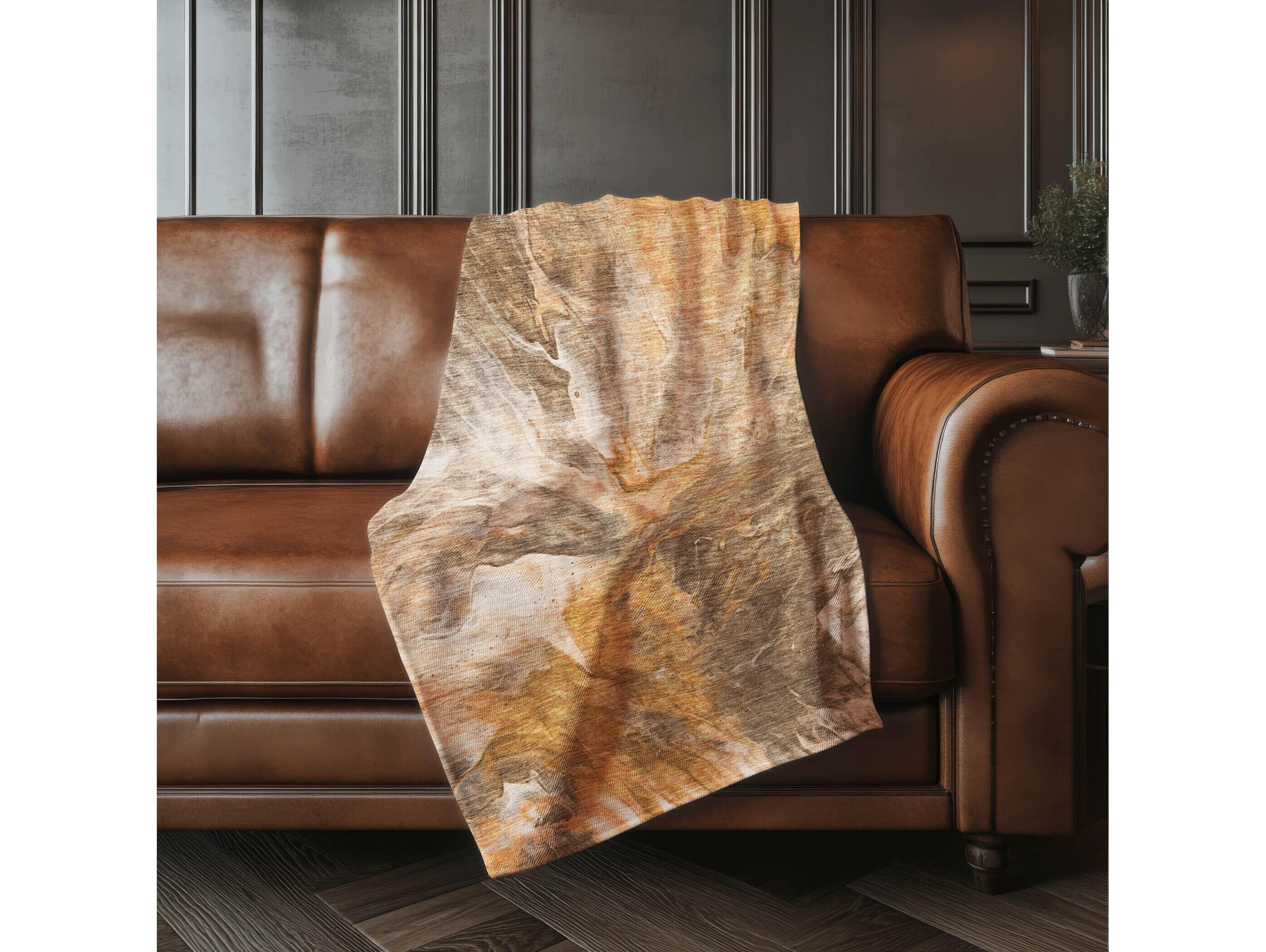 Dalyn Sherpa Orange Polyester Throw