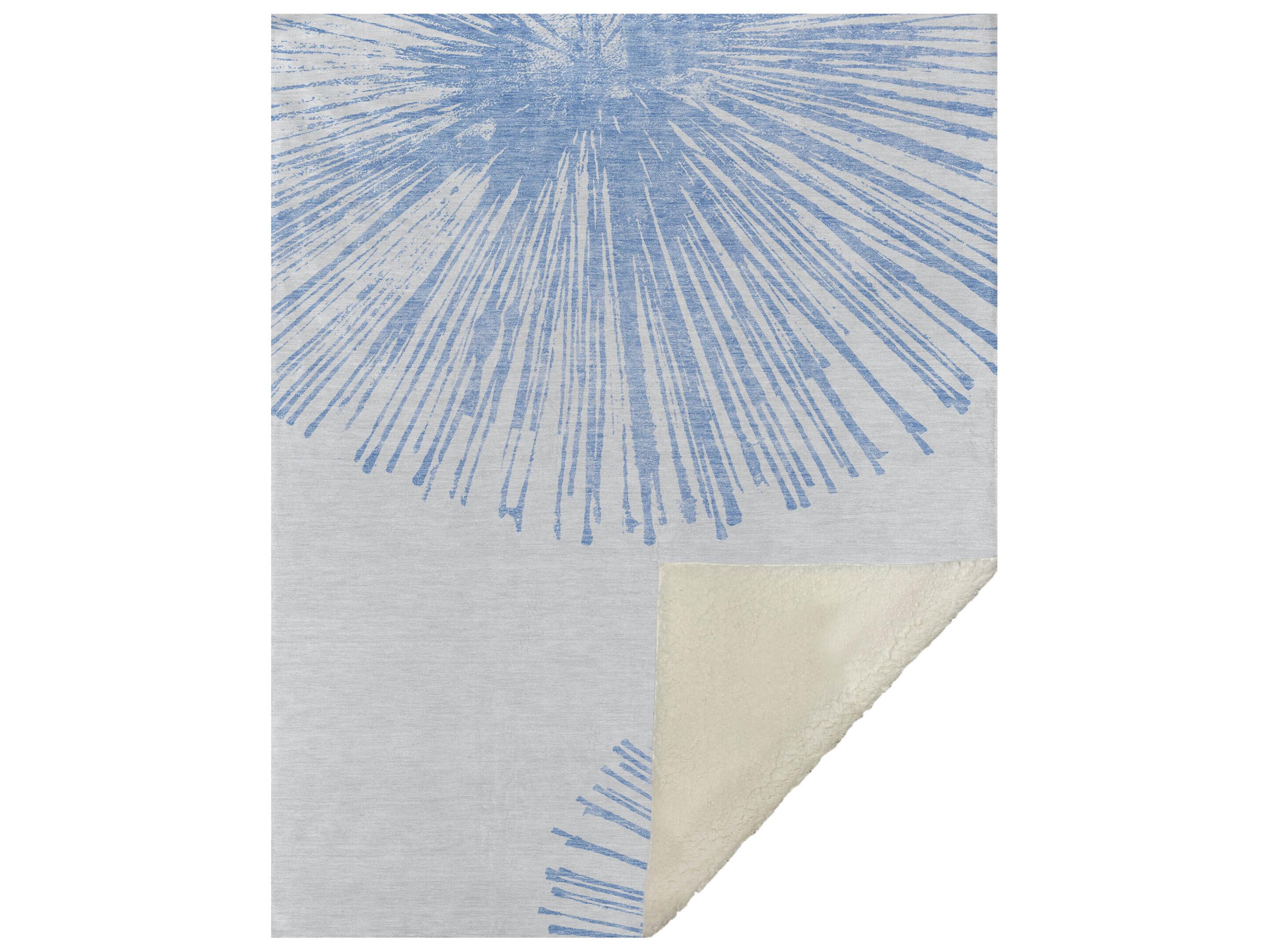 Dalyn Sherpa Blue Polyester Throw