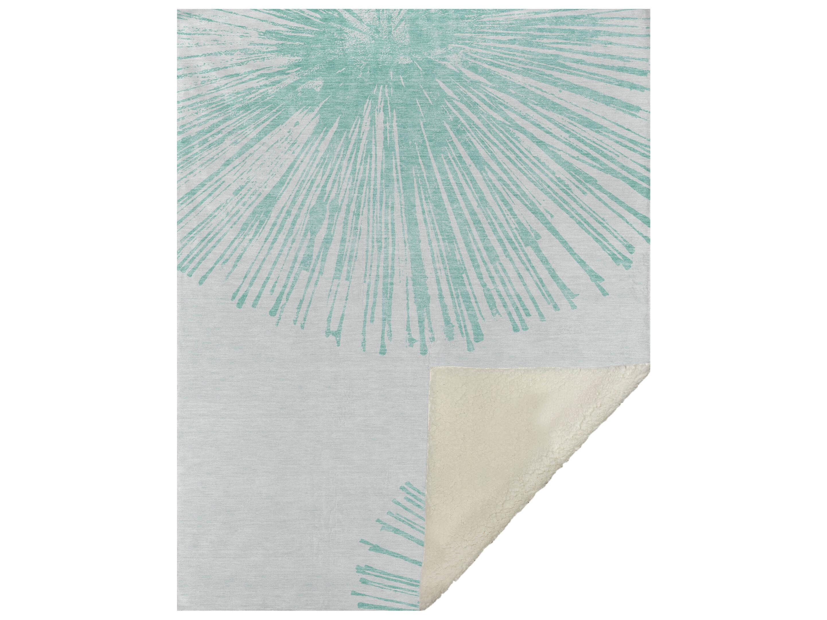 Dalyn Sherpa Teal Polyester Throw