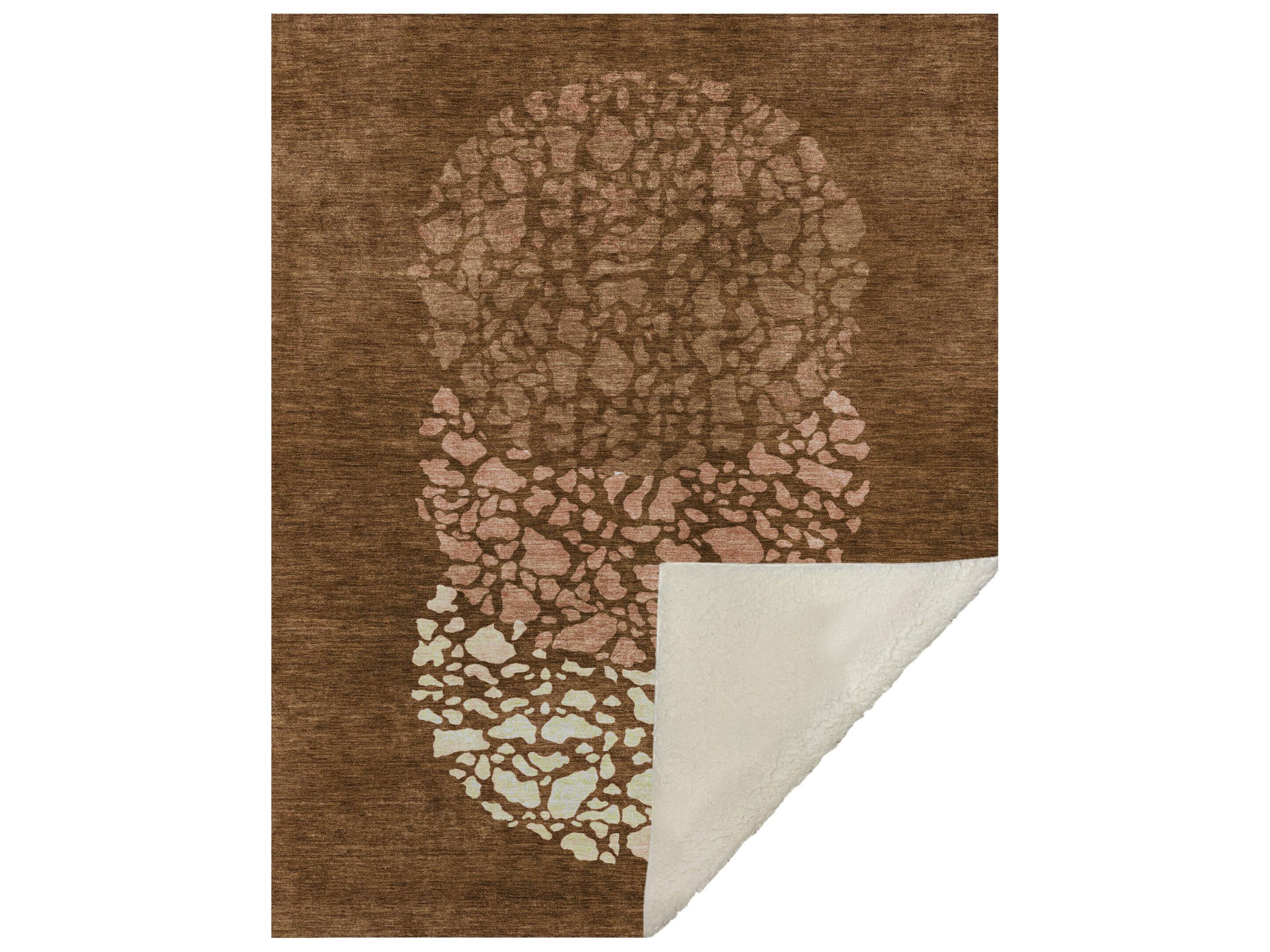 Dalyn Sherpa Orange Polyester Throw