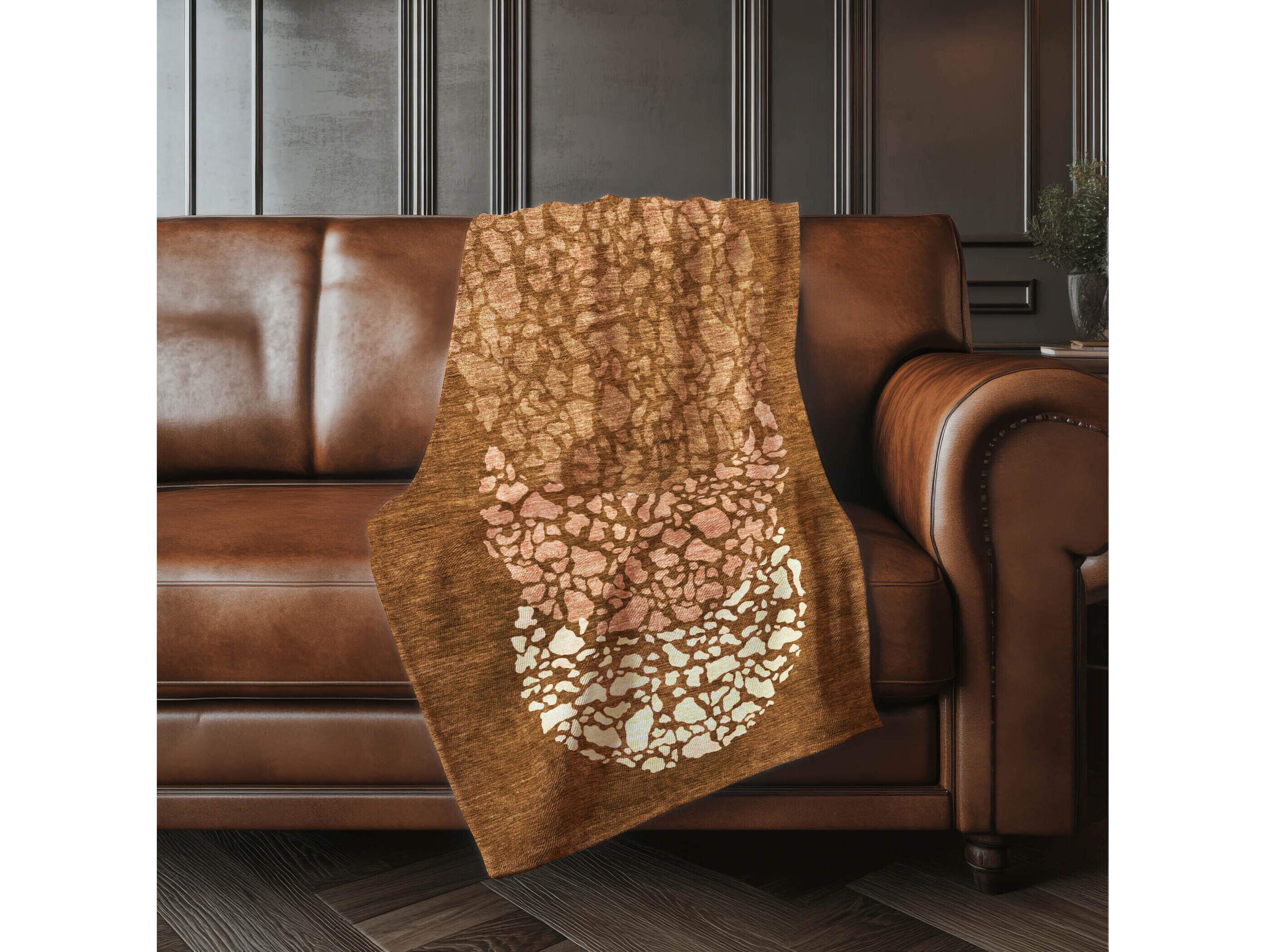 Dalyn Sherpa Orange Polyester Throw