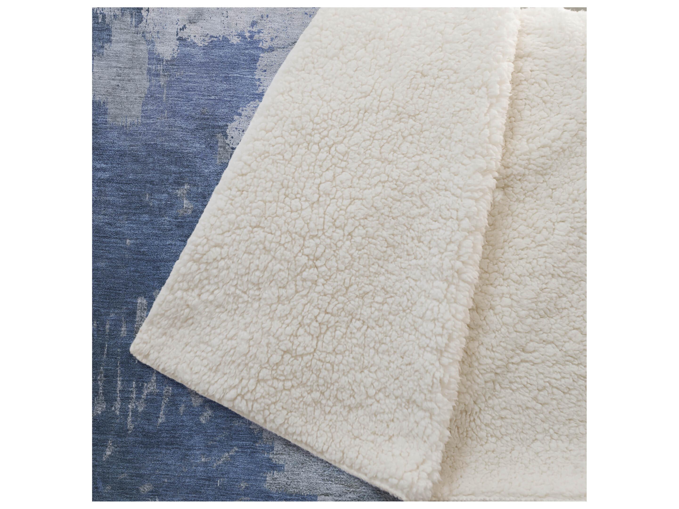 Dalyn Sherpa Blue Polyester Throw