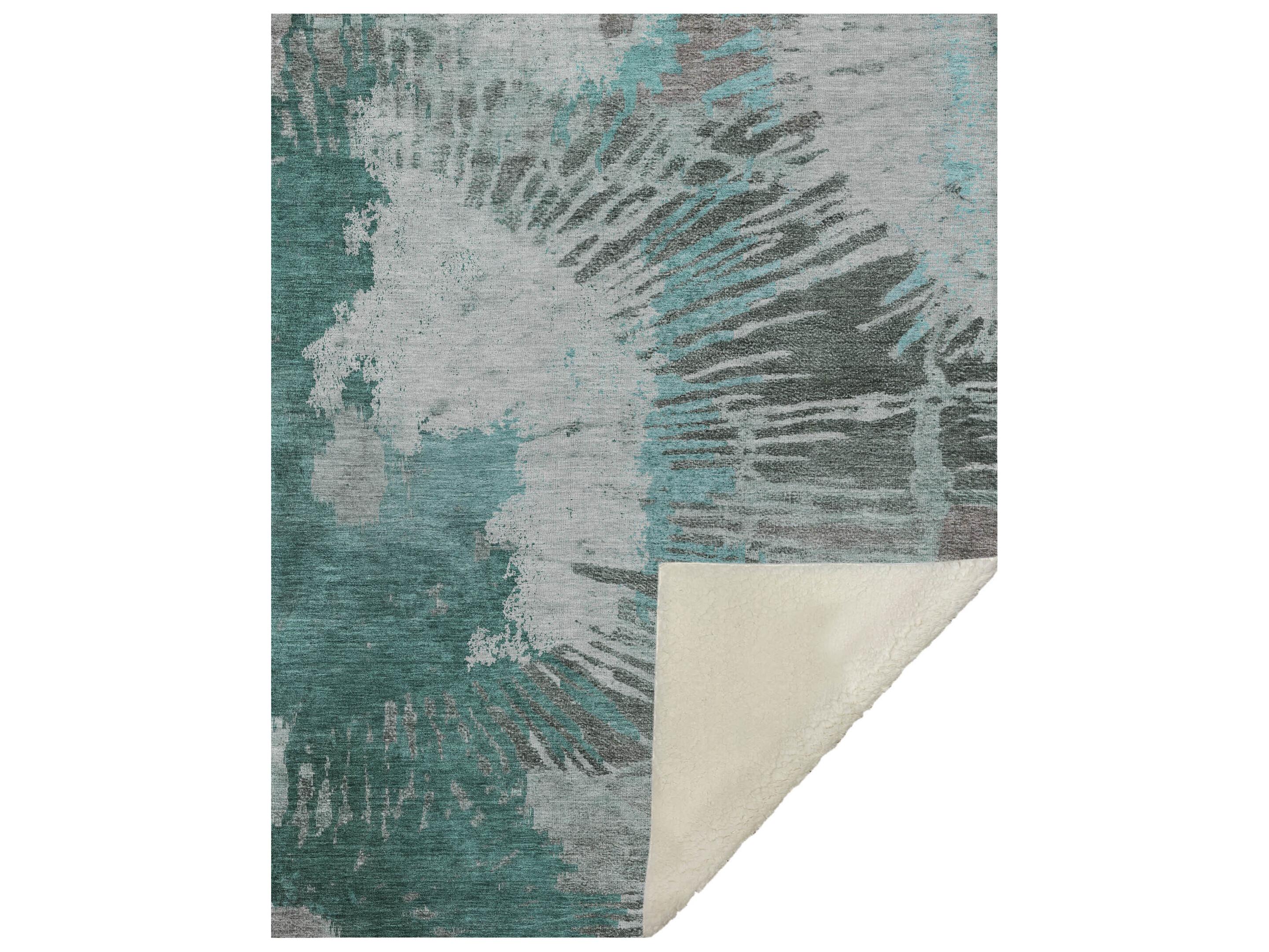 Dalyn Sherpa Teal Polyester Throw
