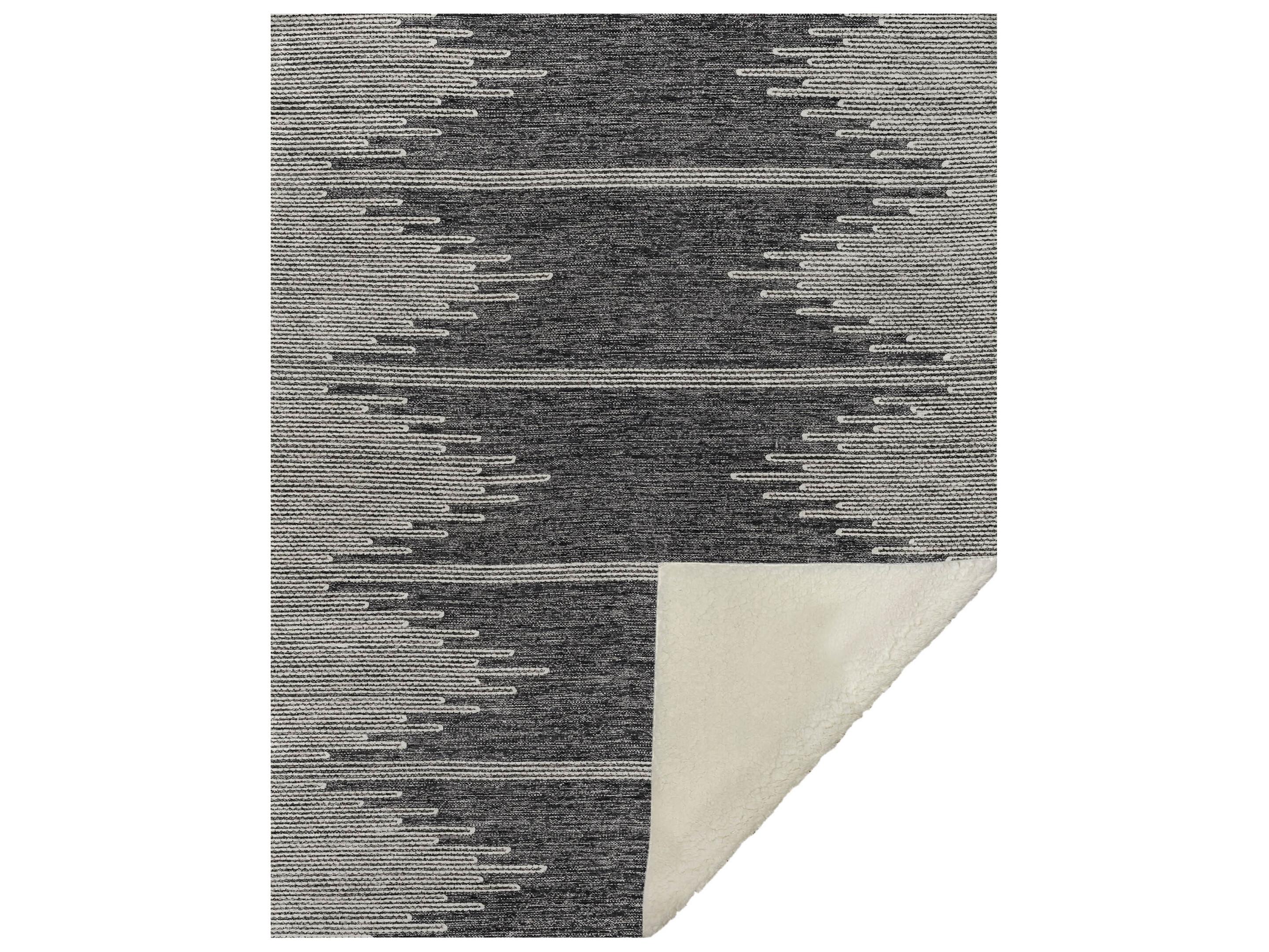 Dalyn Sherpa Gray Polyester Throw