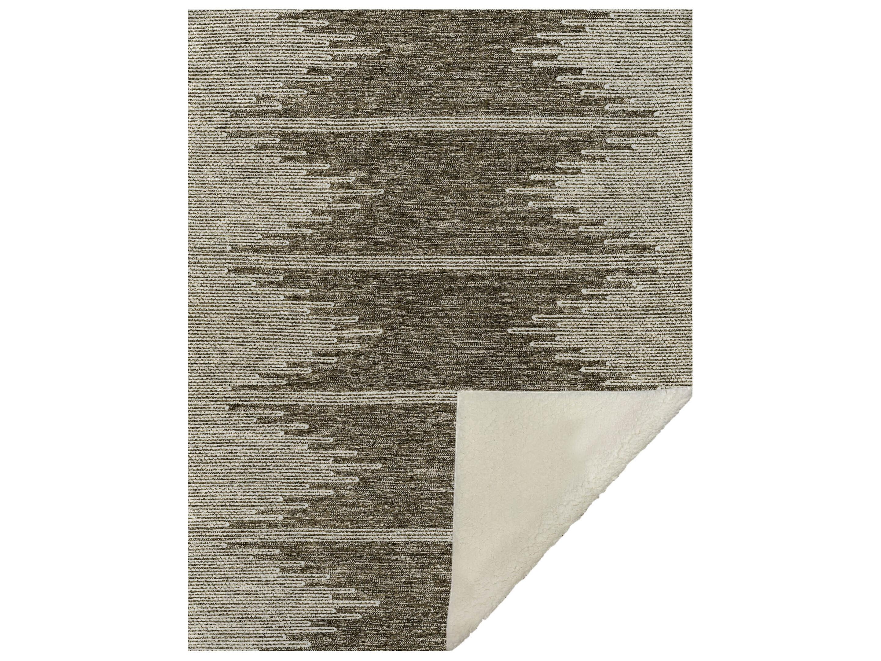 Dalyn Sherpa Brown Polyester Throw