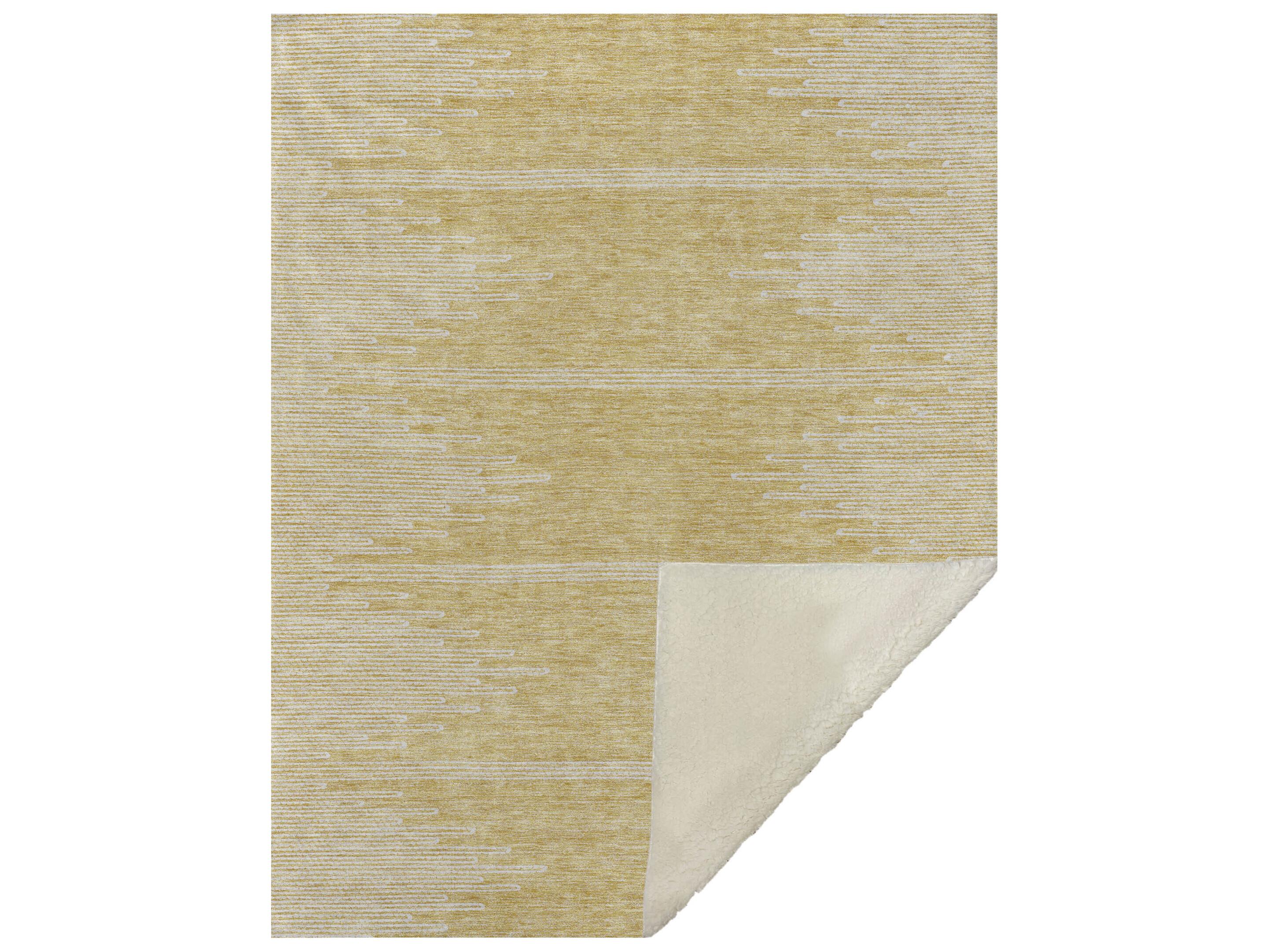 Dalyn Sherpa Gold Polyester Throw