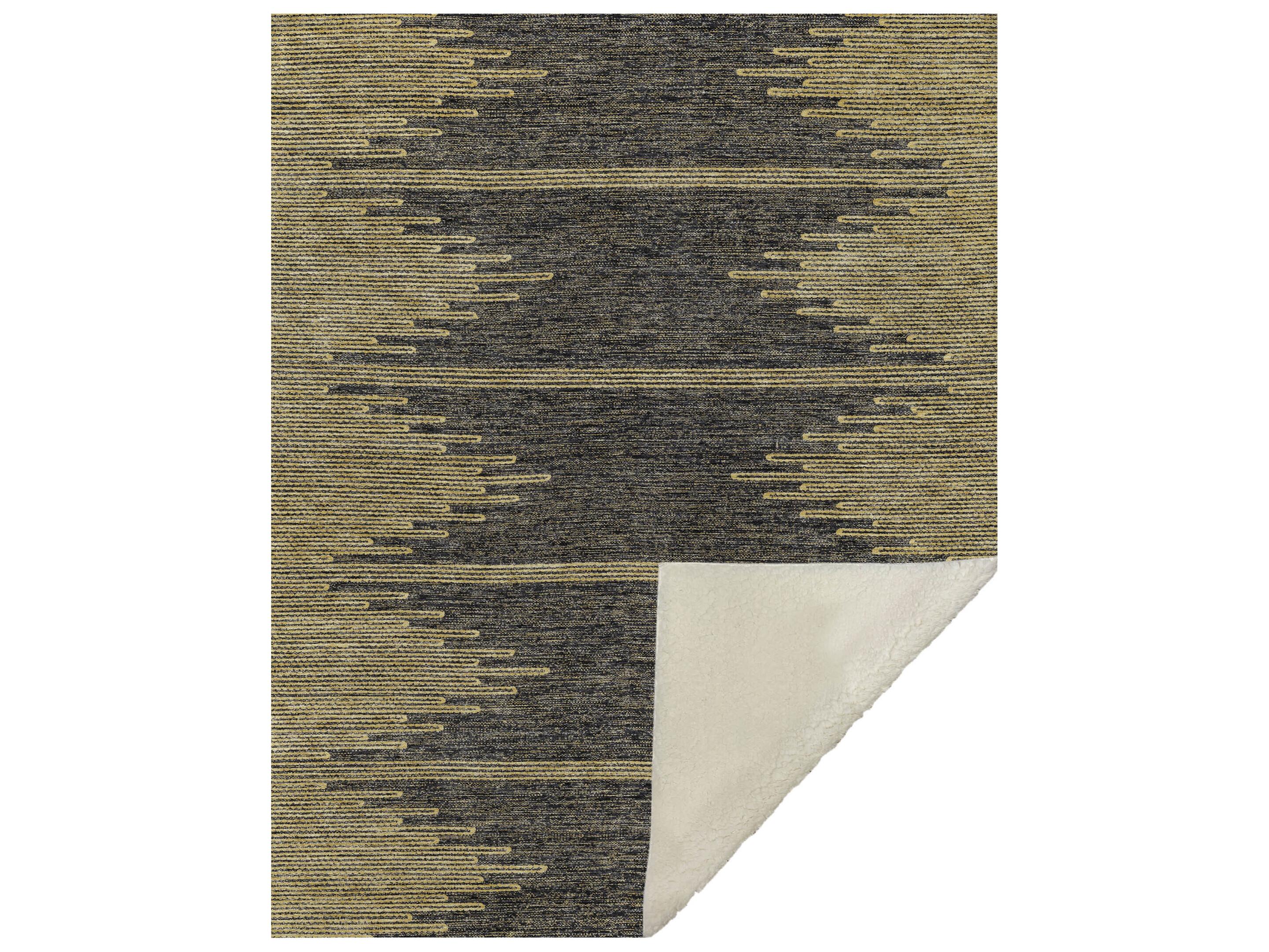 Dalyn Sherpa Gray Polyester Throw