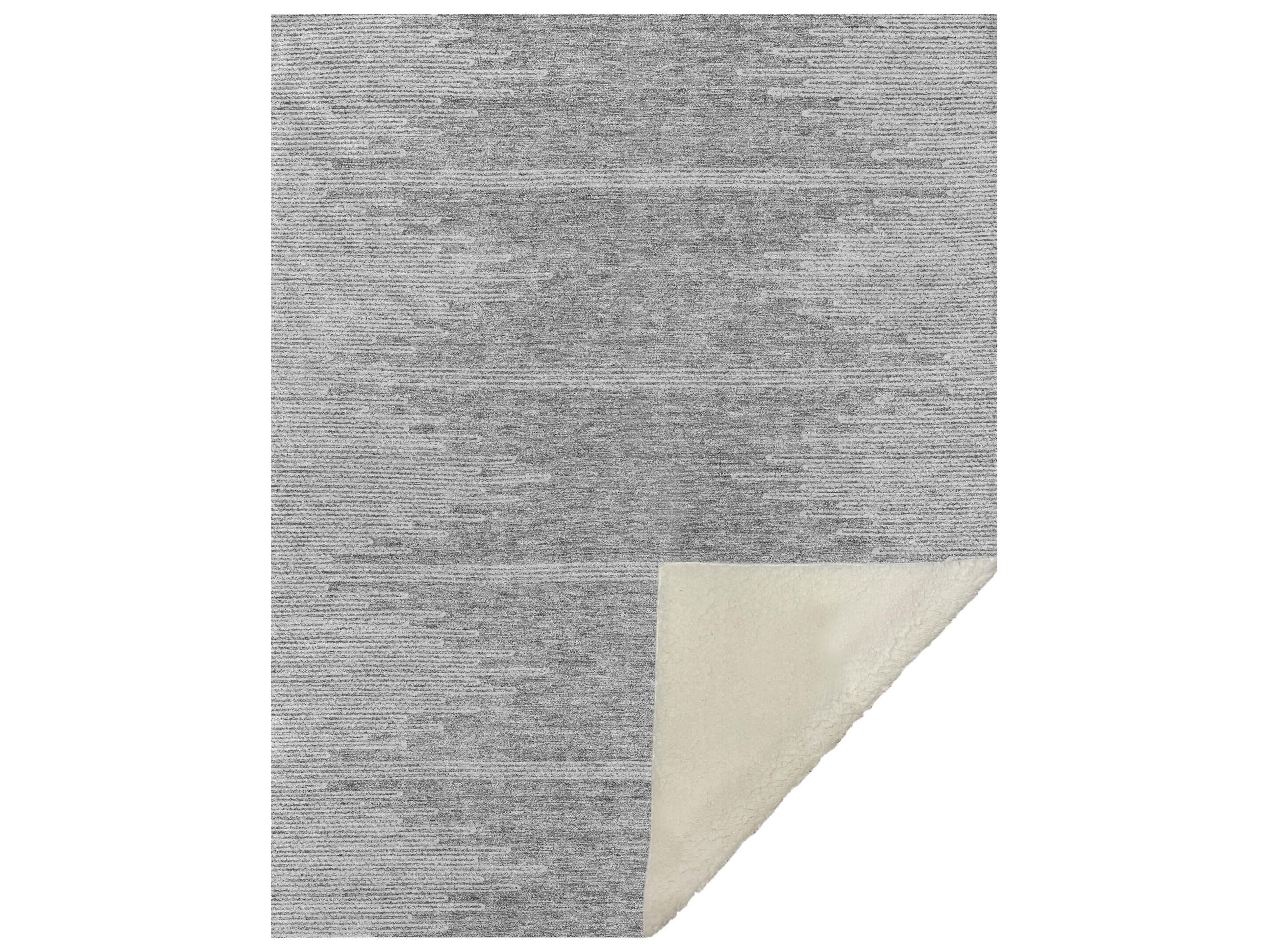 Dalyn Sherpa Gray Polyester Throw