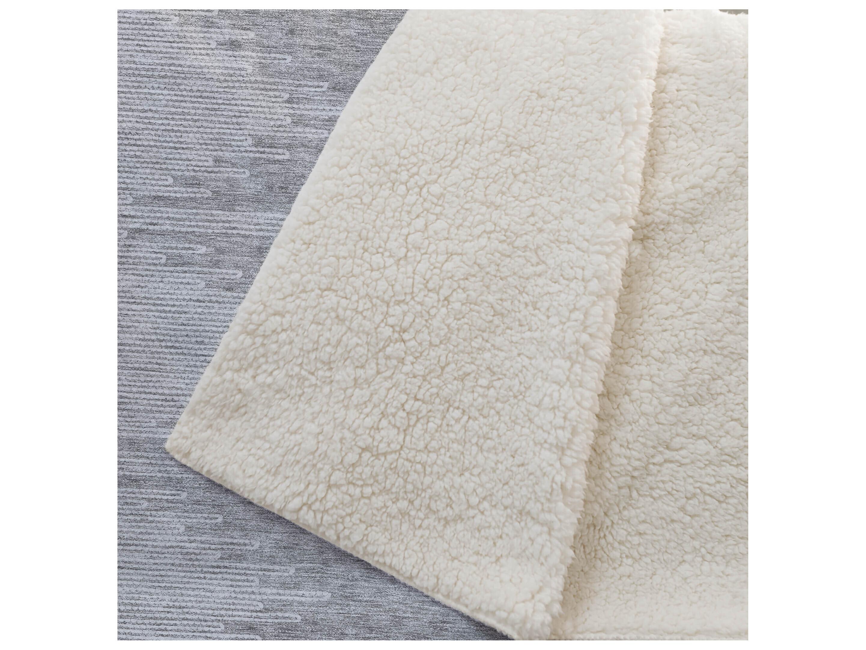 Dalyn Sherpa Gray Polyester Throw