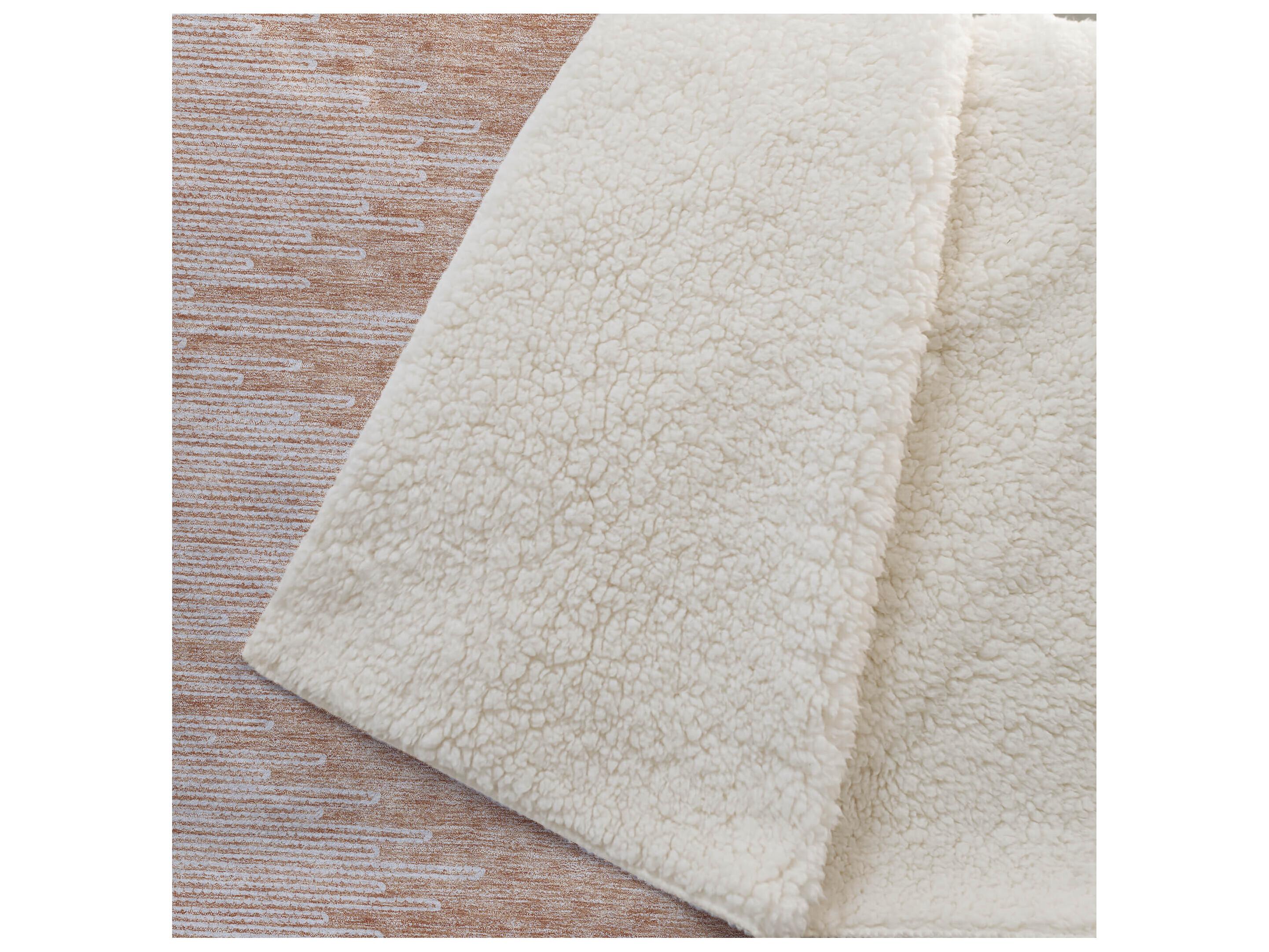 Dalyn Sherpa Orange Polyester Throw