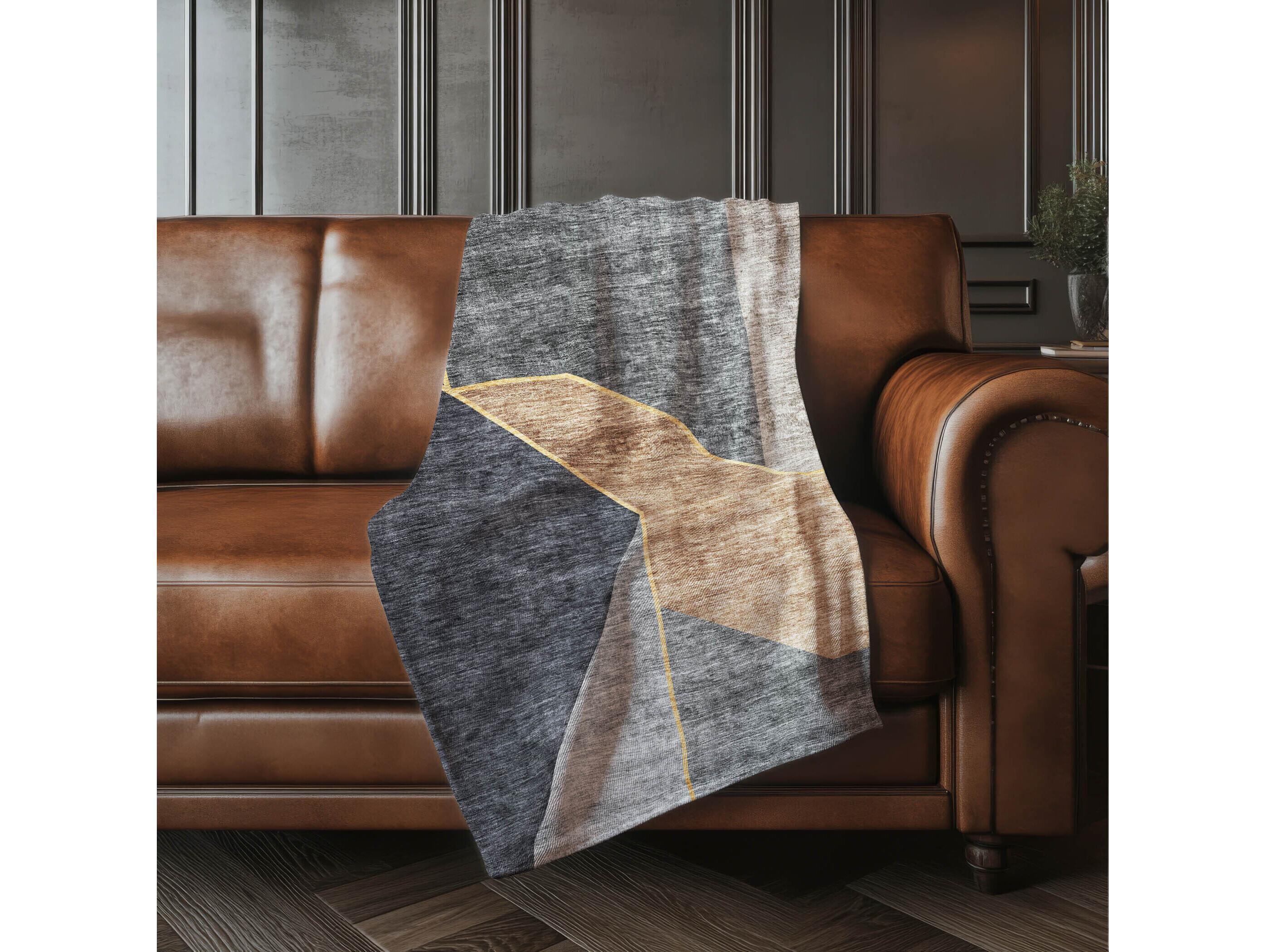 Dalyn Sherpa Gray Polyester Throw