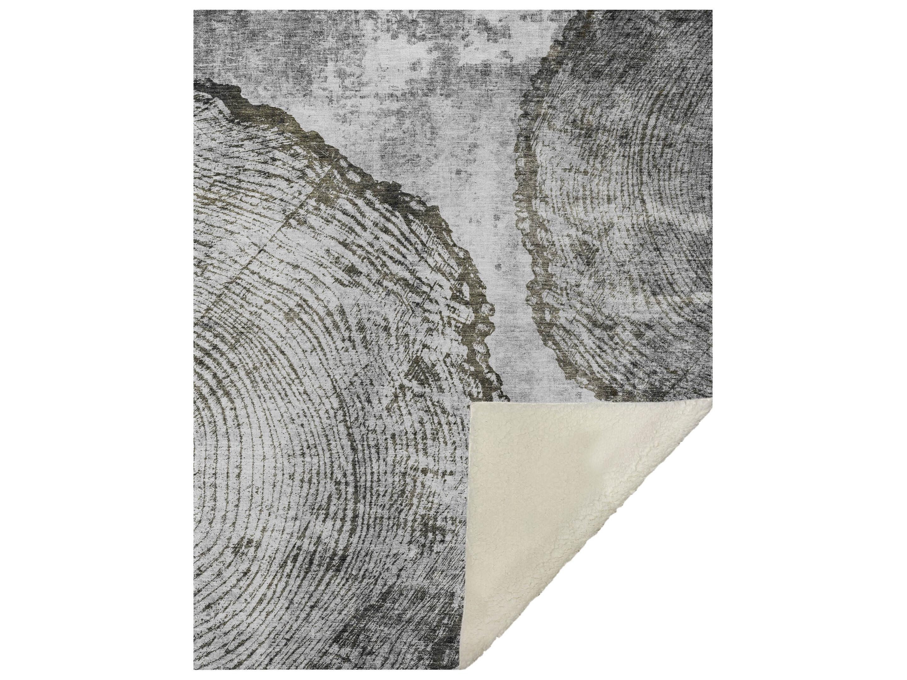 Dalyn Sherpa Gray Polyester Throw