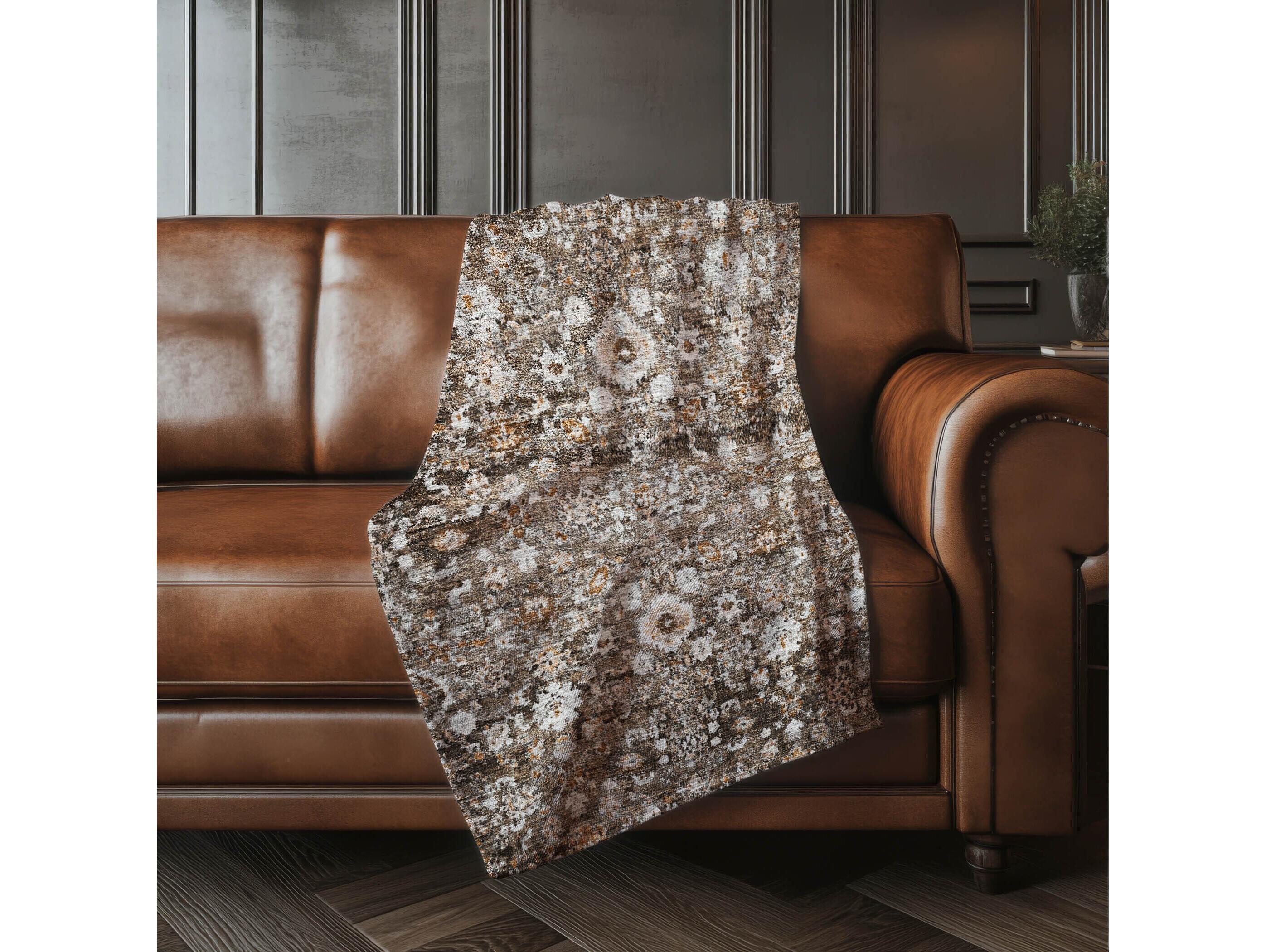 Dalyn Sherpa Brown Polyester Throw