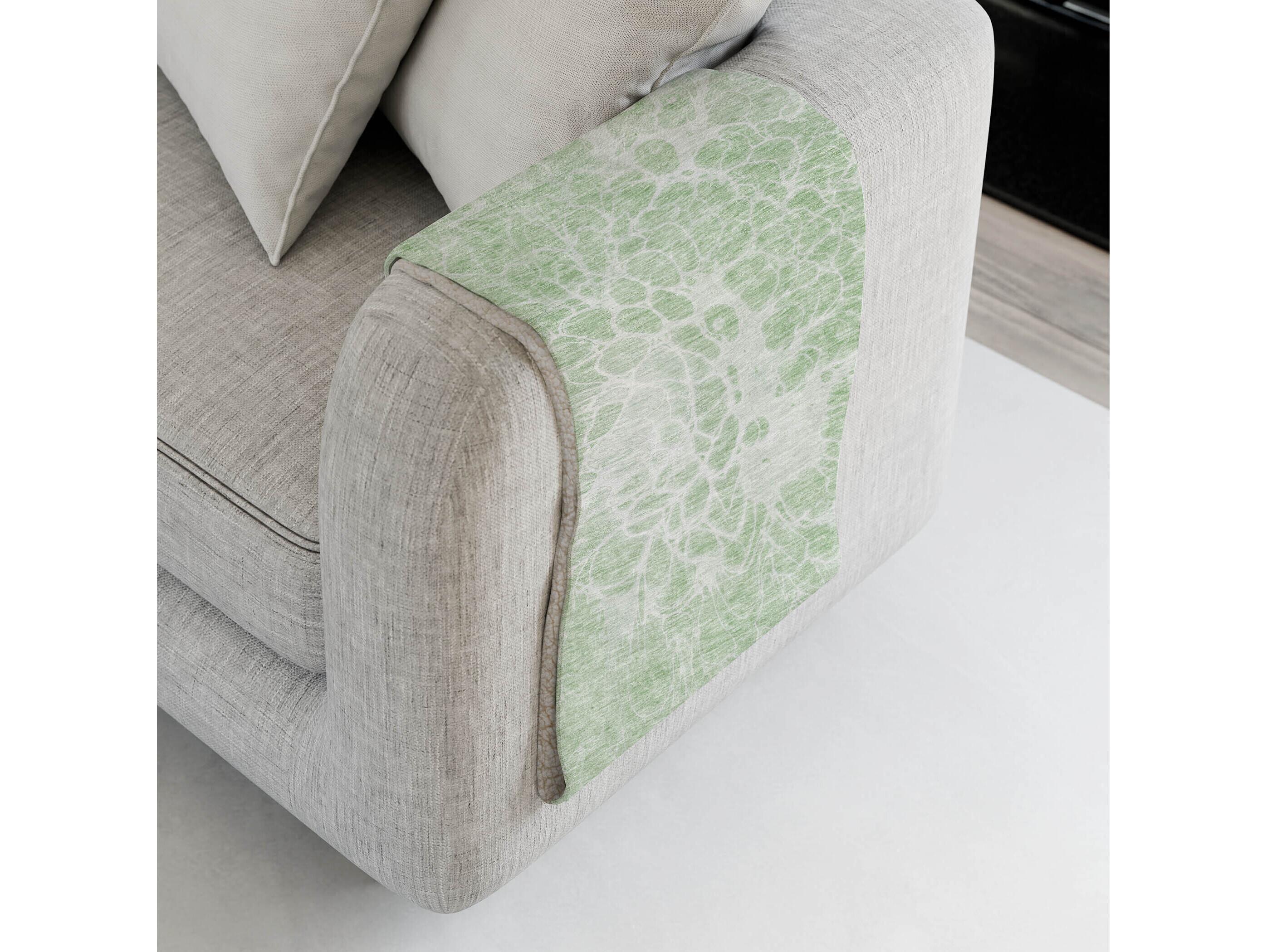 Dalyn Sherpa Green Polyester Throw