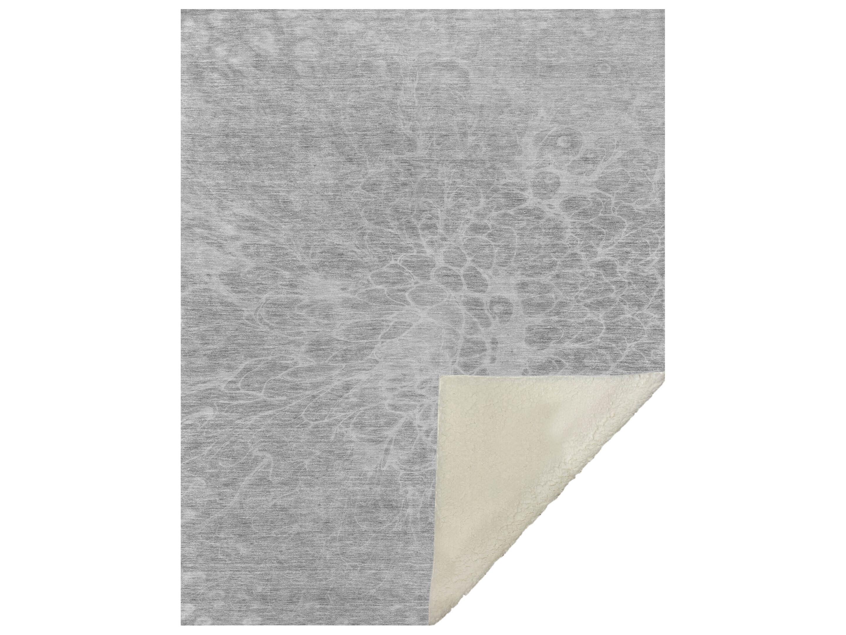 Dalyn Sherpa Gray Polyester Throw